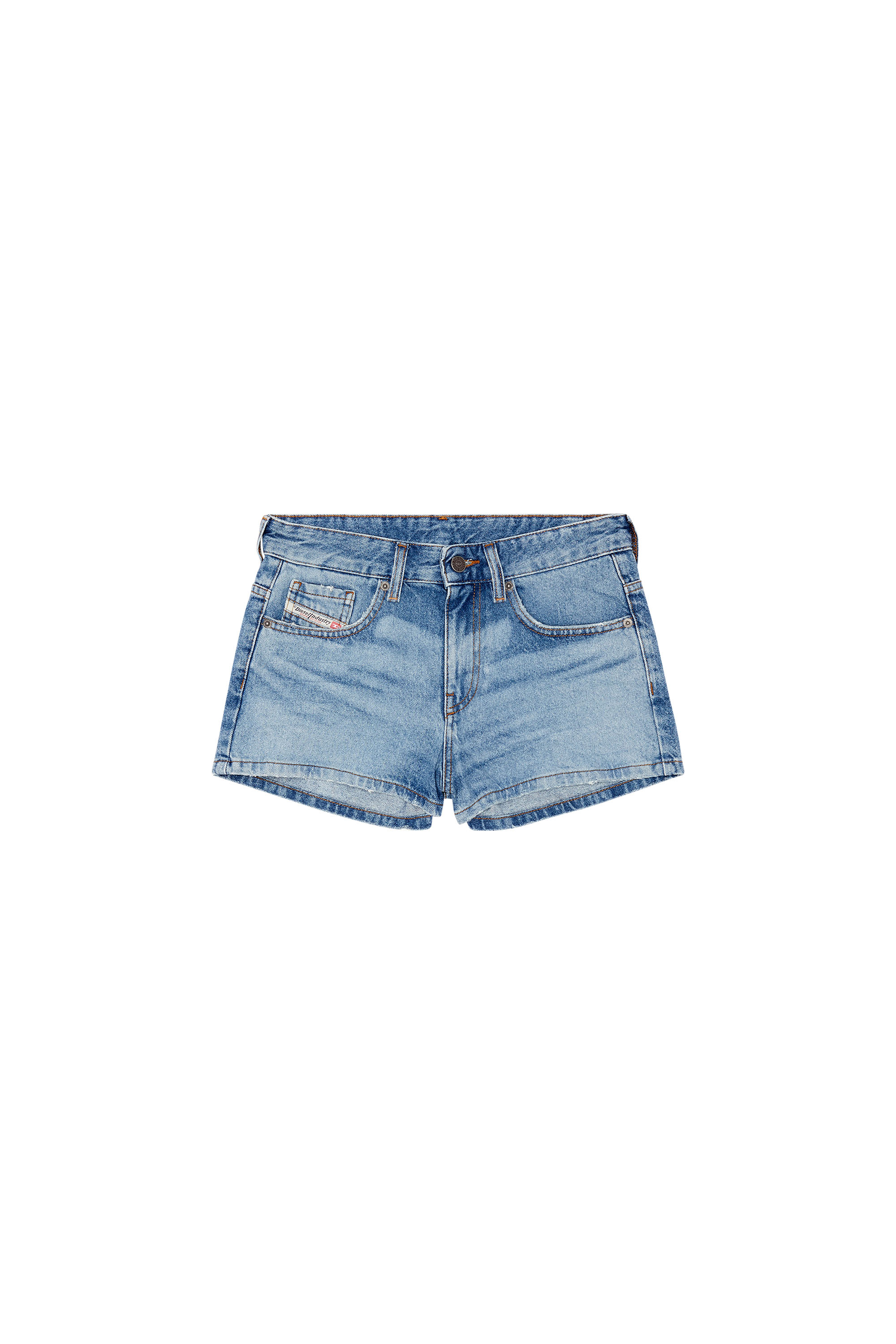 Diesel - DE-YUBA, Woman's Denim shorts in Light Blue - 5