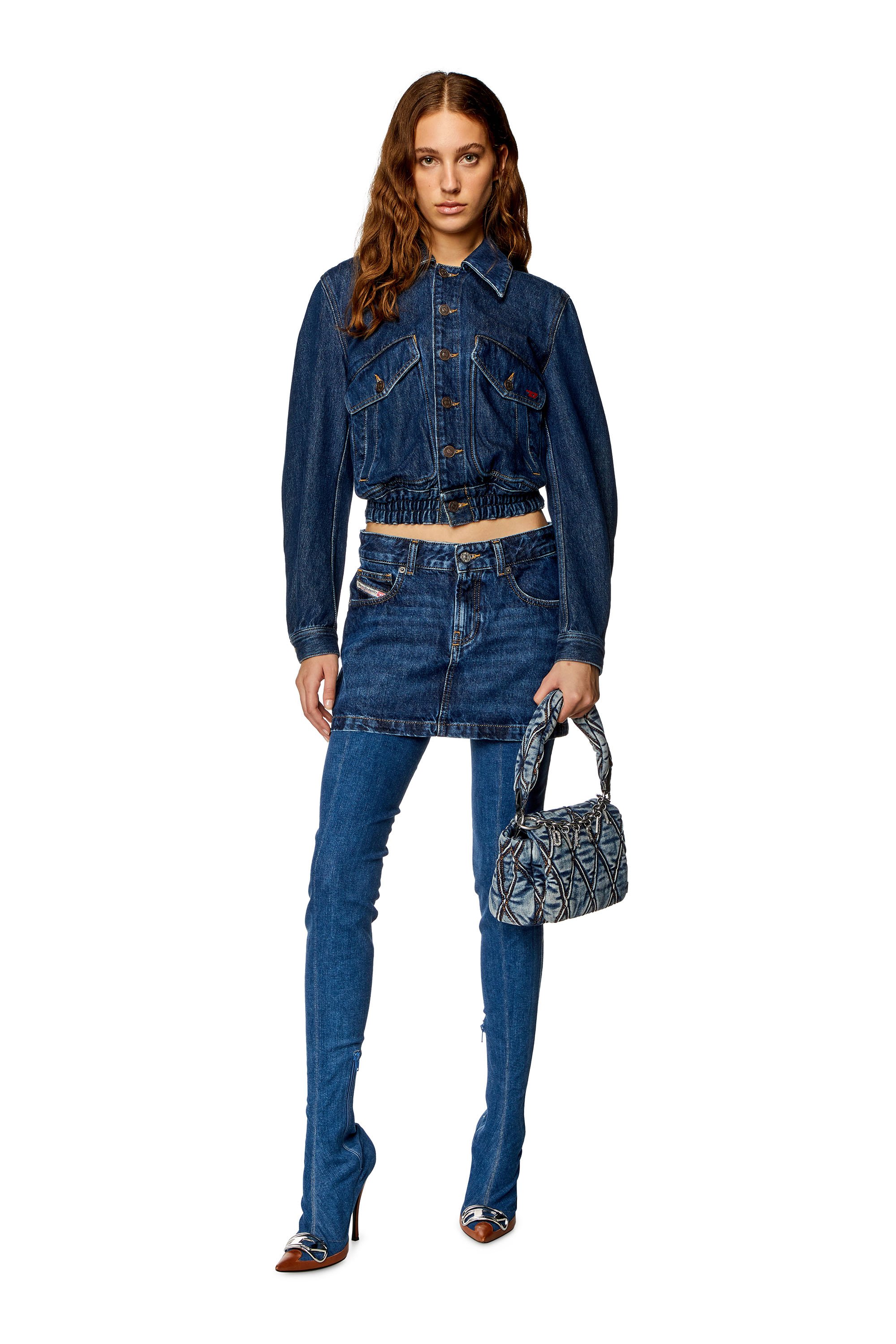 Diesel - DE-RON, Minifalda en denim Mujer in Azul marino - 2