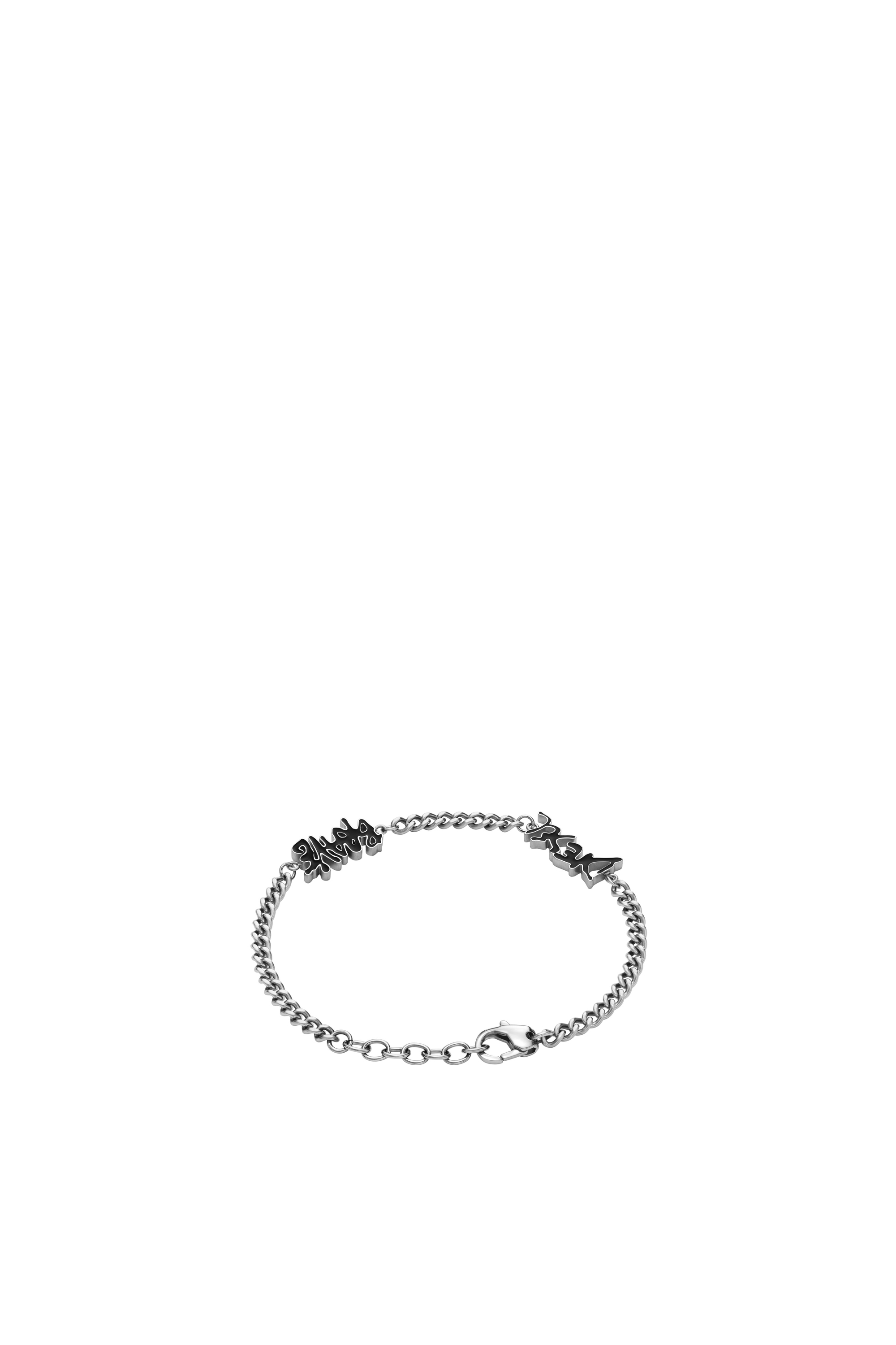 Diesel - DX1466, Unisex's Stainless steel chain bracelet in Silver/Black - 2