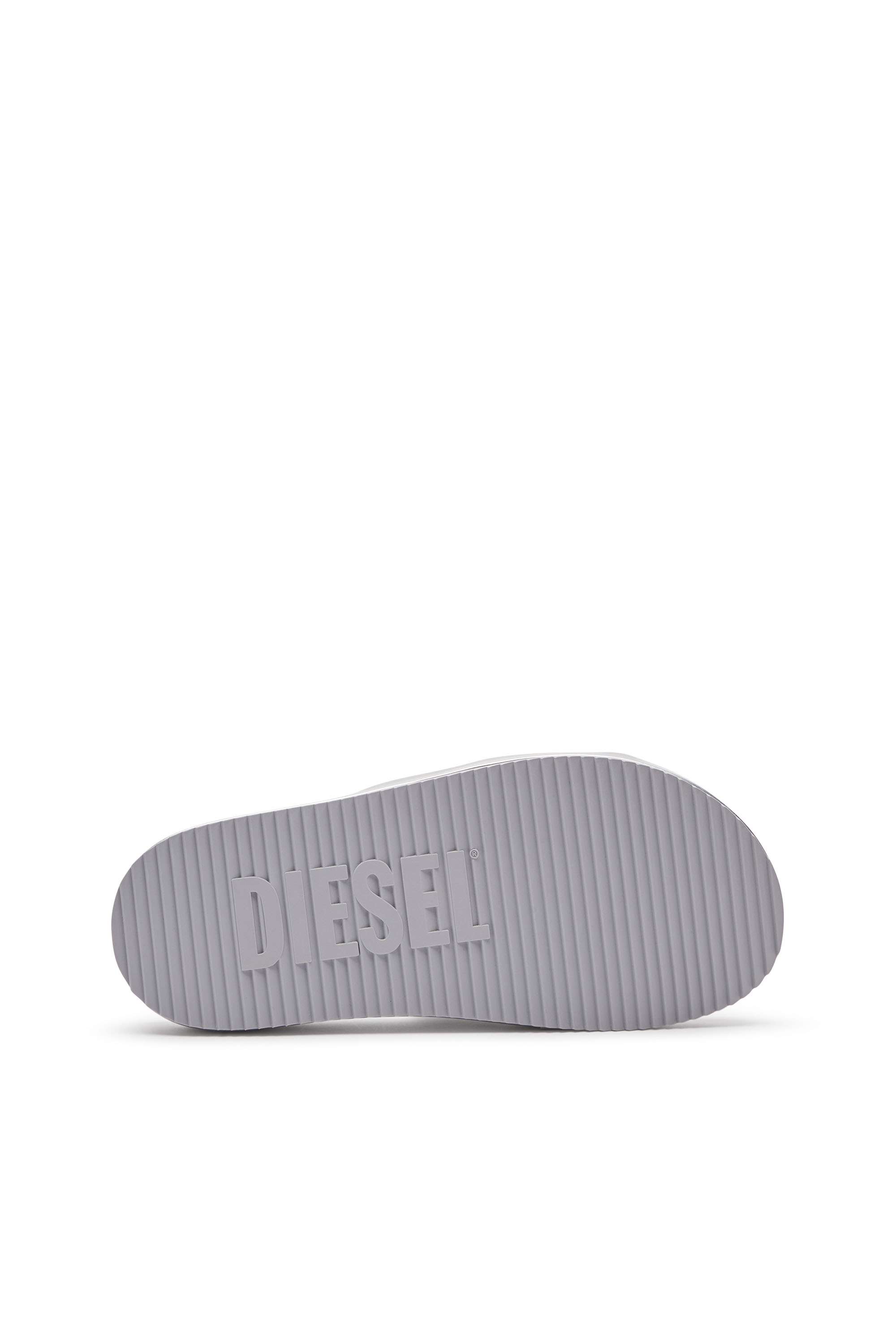 Diesel - SA-SLIDE D OVAL W, Sa-Slide D-Chanclas metálicas con correa Oval D Mujer in Plateado - 4