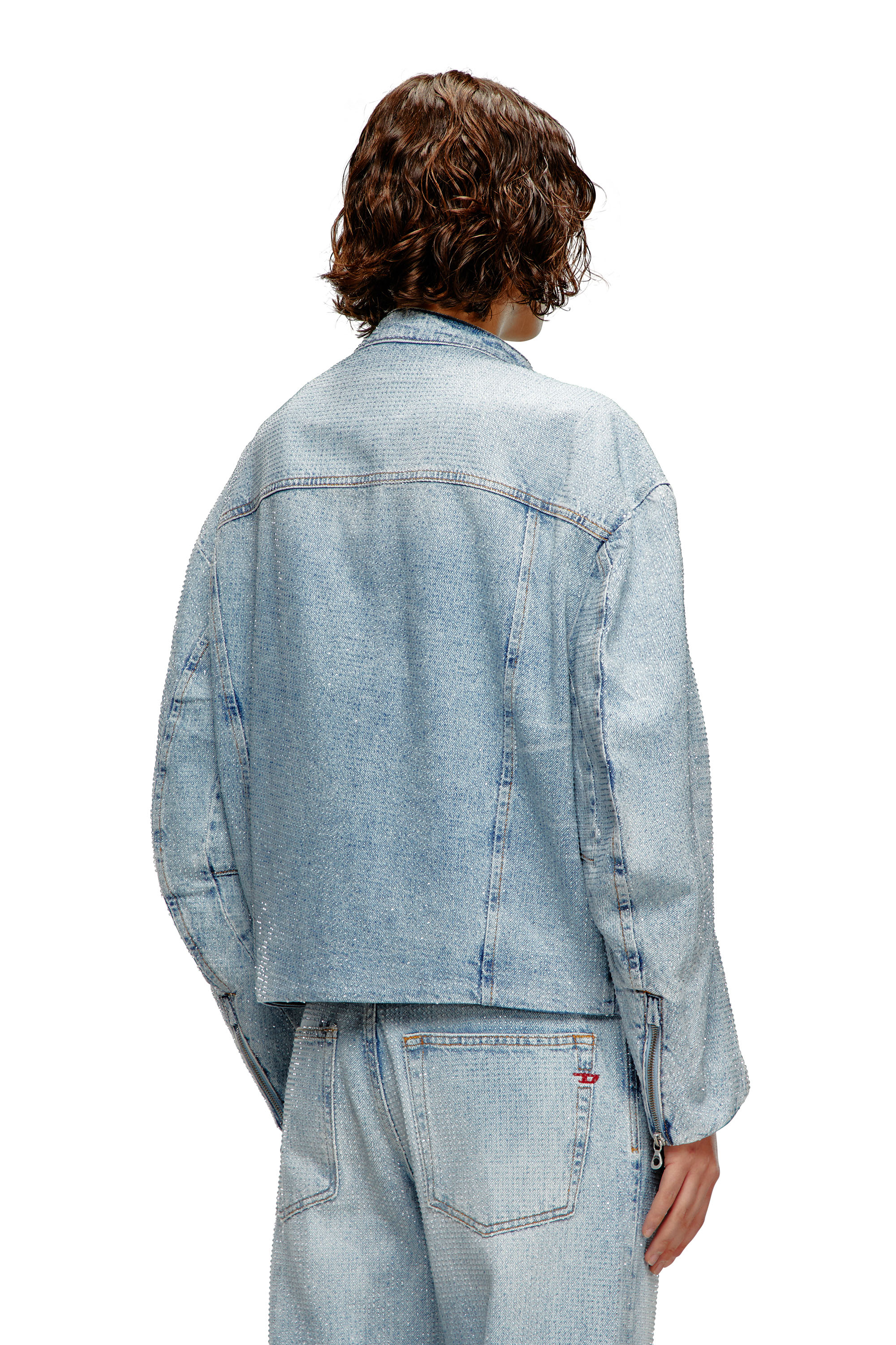 Diesel - DE-MARGE-FSE, Woman's Oversized jacket in crystal denim in Light Blue - 3