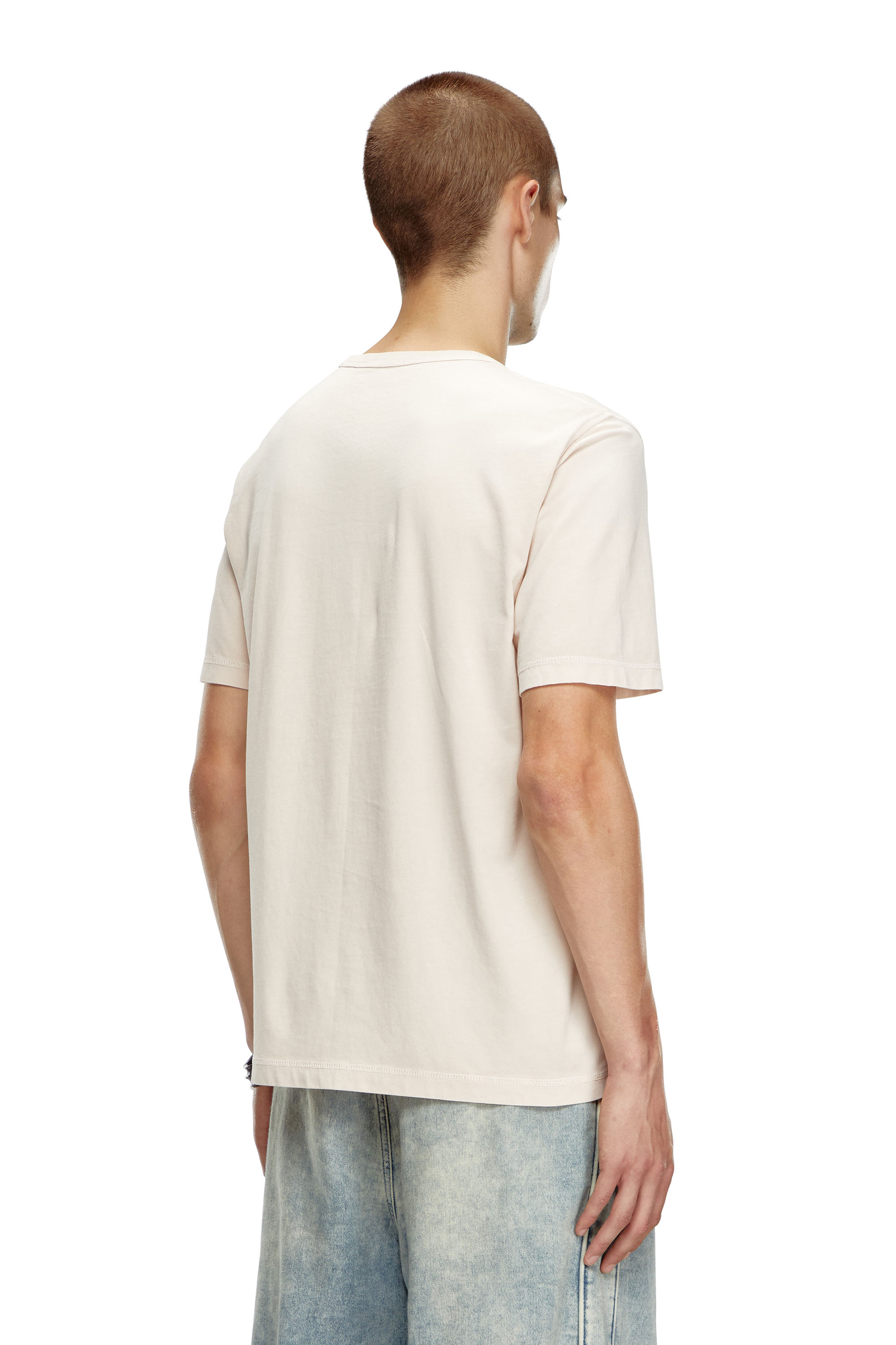 Diesel - T-ADJUST-K4, Camiseta con tratamiento desteñido por el sol Hombre in Beige - 3