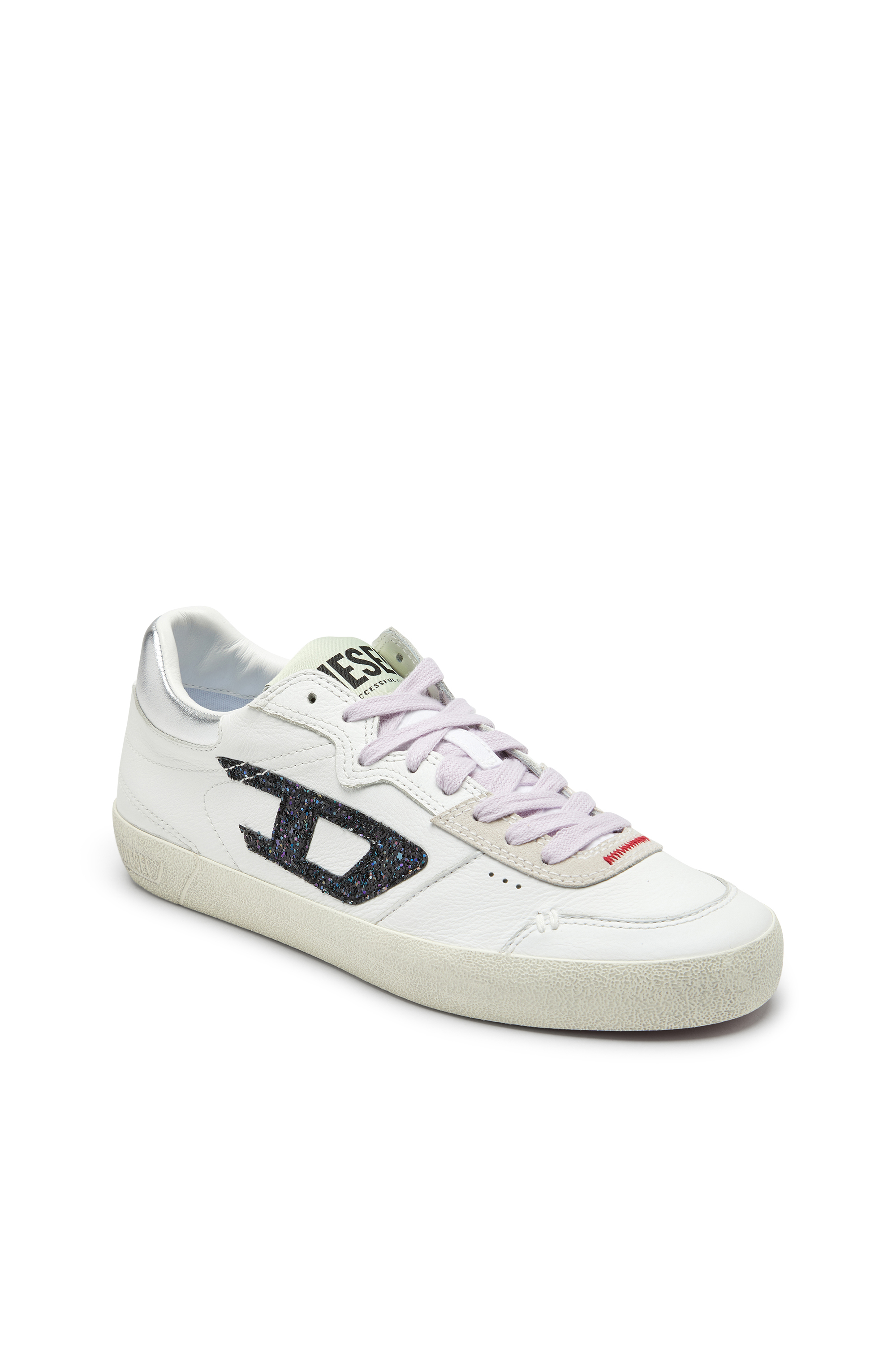 Diesel - S-LEROJI LOW W, S-Leroji-Deportivas de cuero con logotipo brillante Mujer in Multicolor - 6