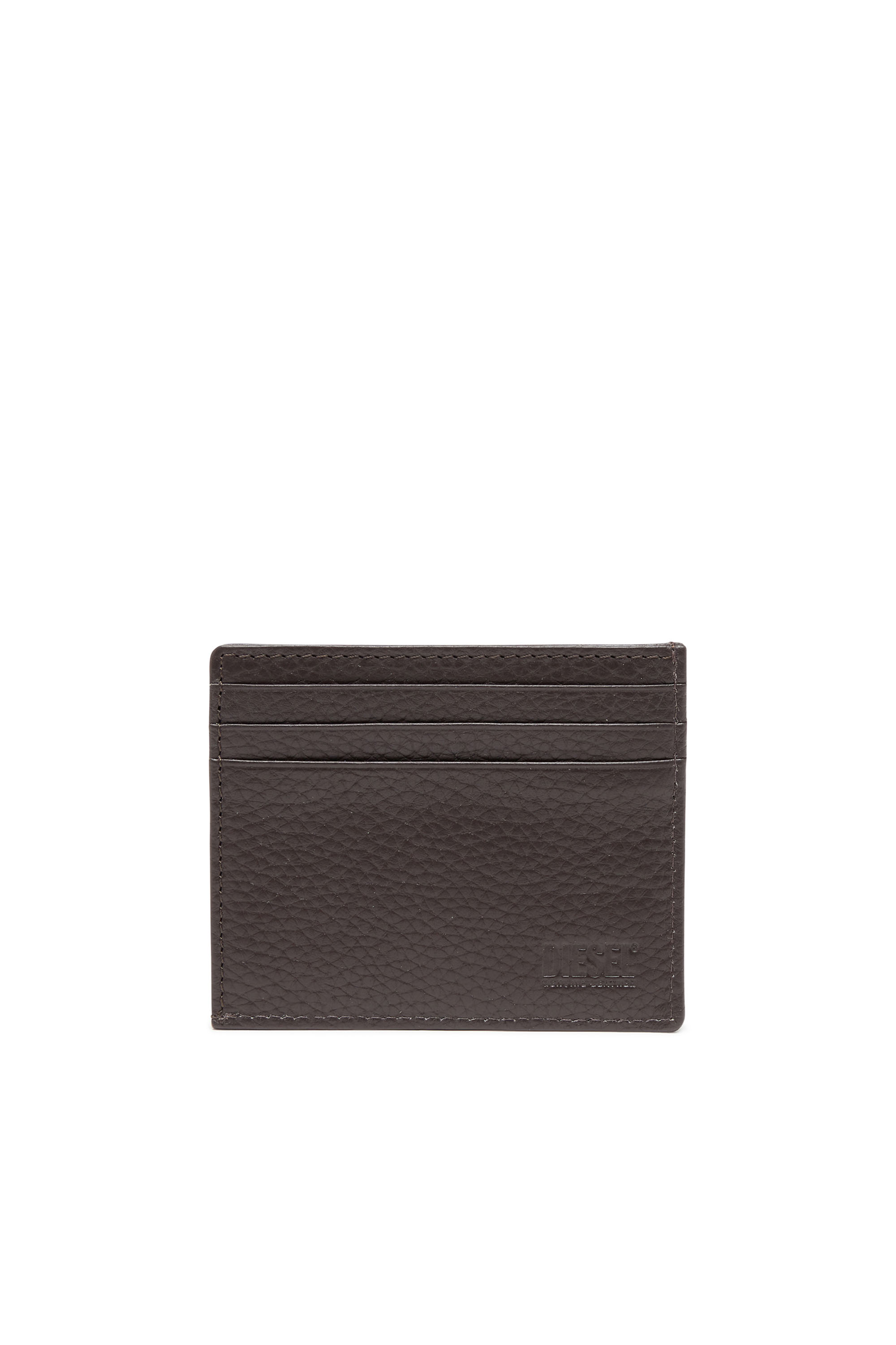 Diesel - CARD CASE, Man's Card case in grained leather in Brown - 2