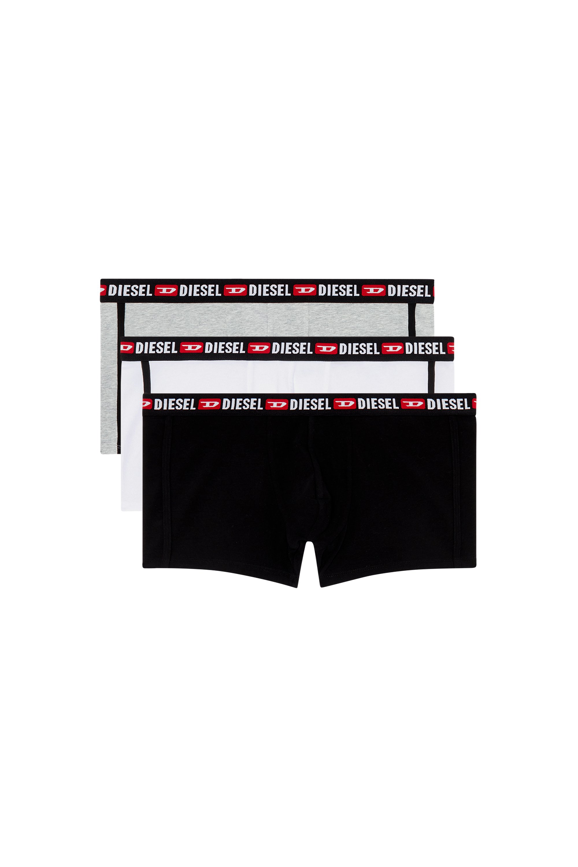 Diesel - UMBX-SHAWNTHREEPACK, Man's Three-pack boxer briefs with side band in Grey/Black - 1