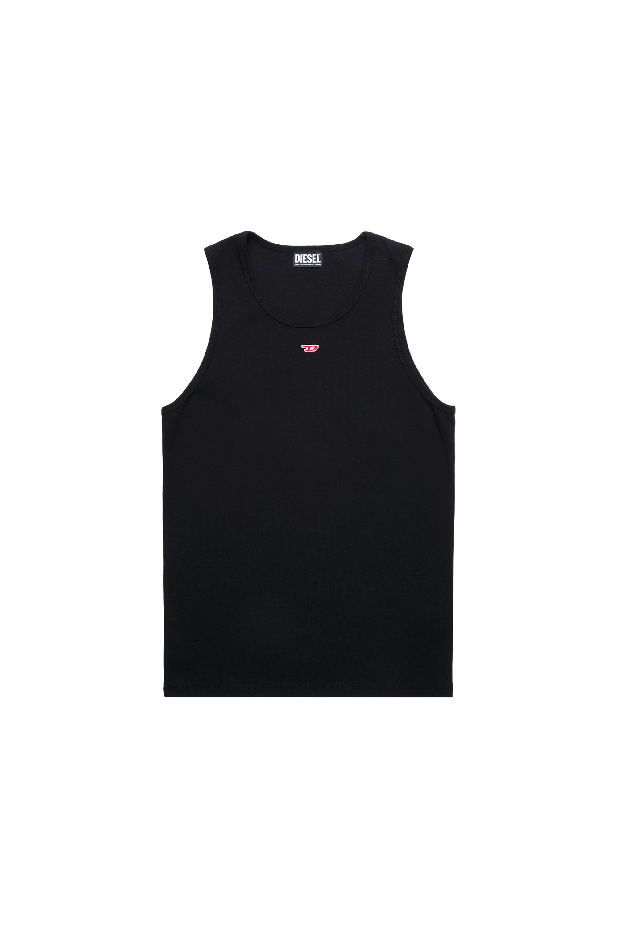 Diesel - T-LIFTY-D, Camiseta sin mangas con mini parche con el logotipo D Hombre in Negro - 5