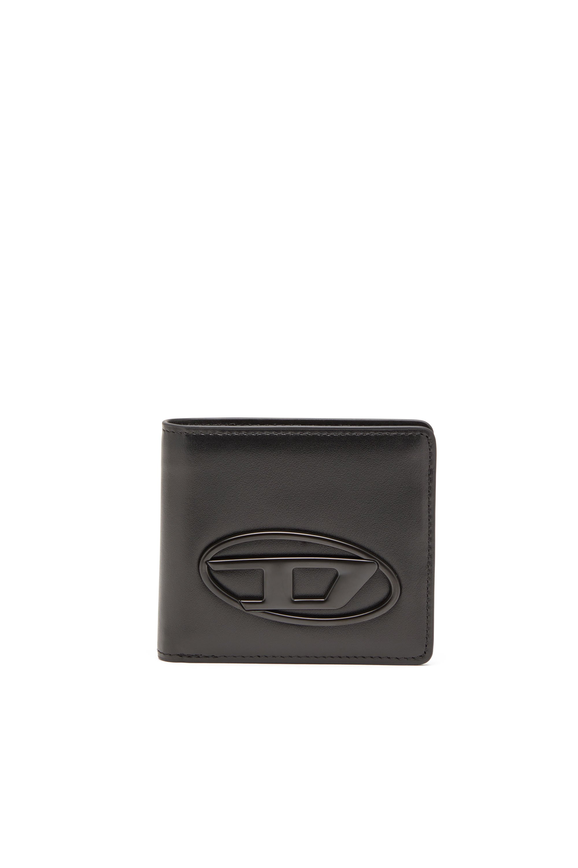 Diesel - HOLI-D BI FOLD COIN S 3D, Unisex's Bi-fold wallet in leather in Black - 2