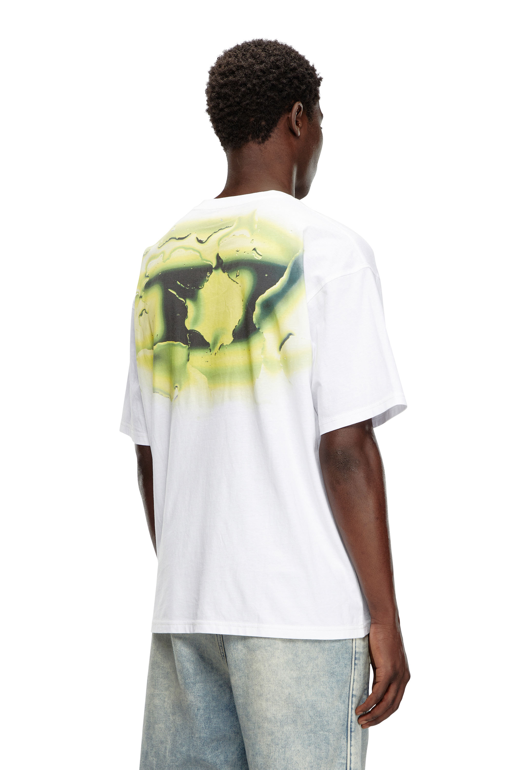 Diesel - T-BOXT-K3, Man's T-shirt with glowing-effect logo in White - 3