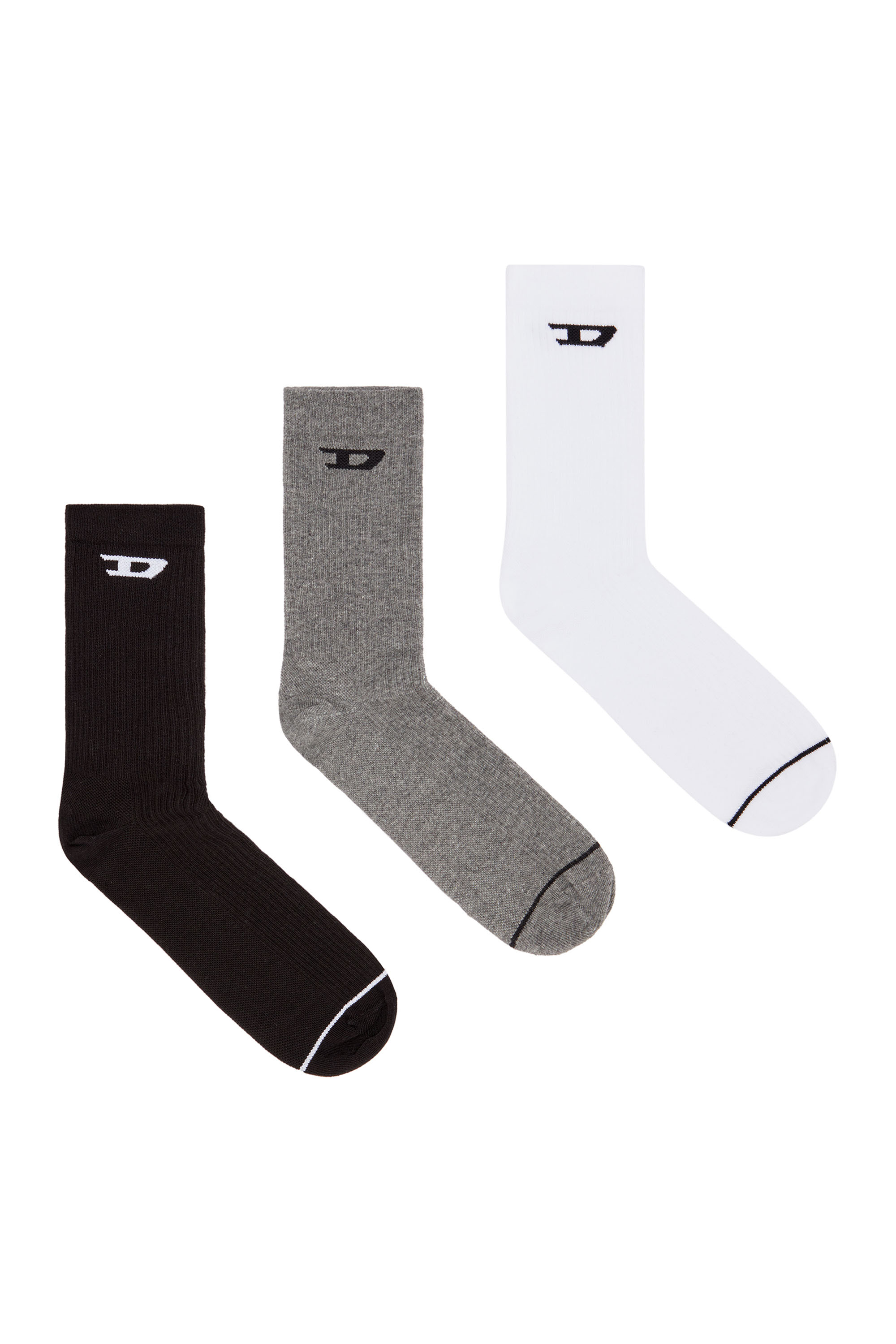 SKM-D-CREW-LIGHT-SOCKS, Negro/Gris