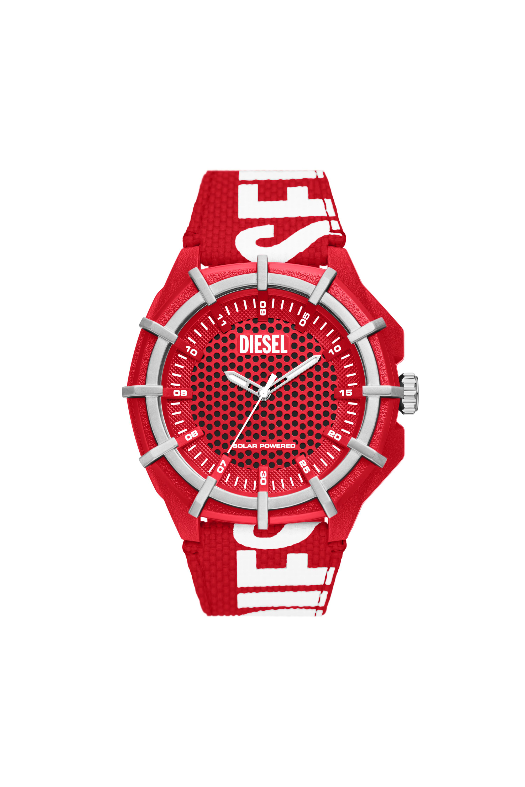 Diesel - DZ4621, Man's Framed Solar Red watch in Red/White - 1