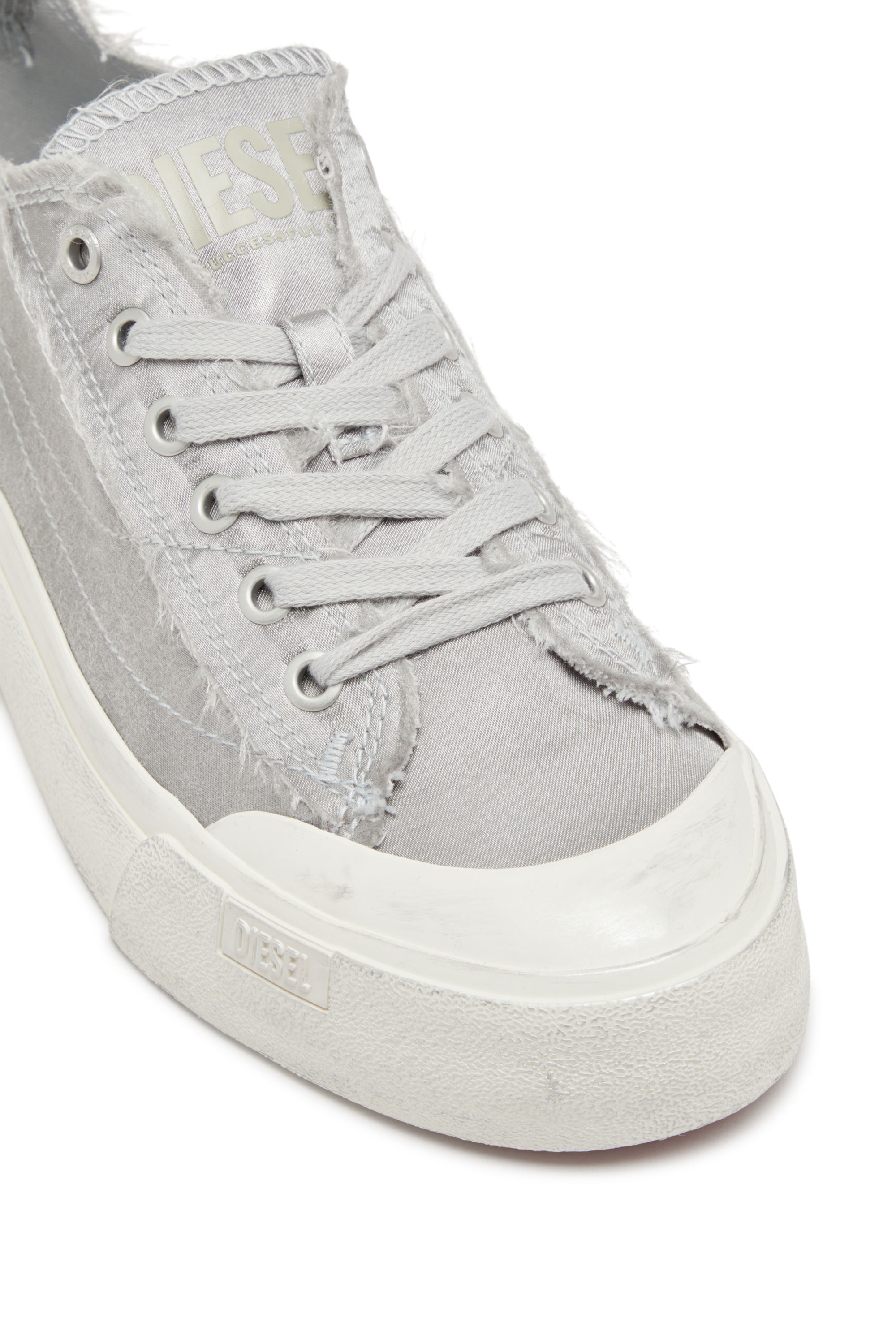 Diesel - S-ATHOS LOW W, S-Athos Low-Deportivas de satén desgastado Mujer in Gris - 6