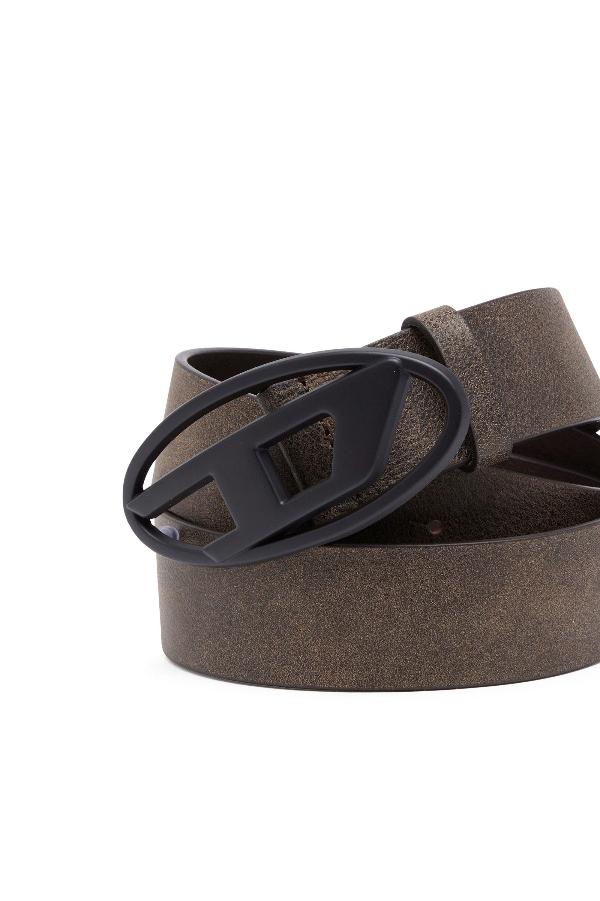 Diesel - B-1DR, Unisex's Belt in treated leather in Brown - 3