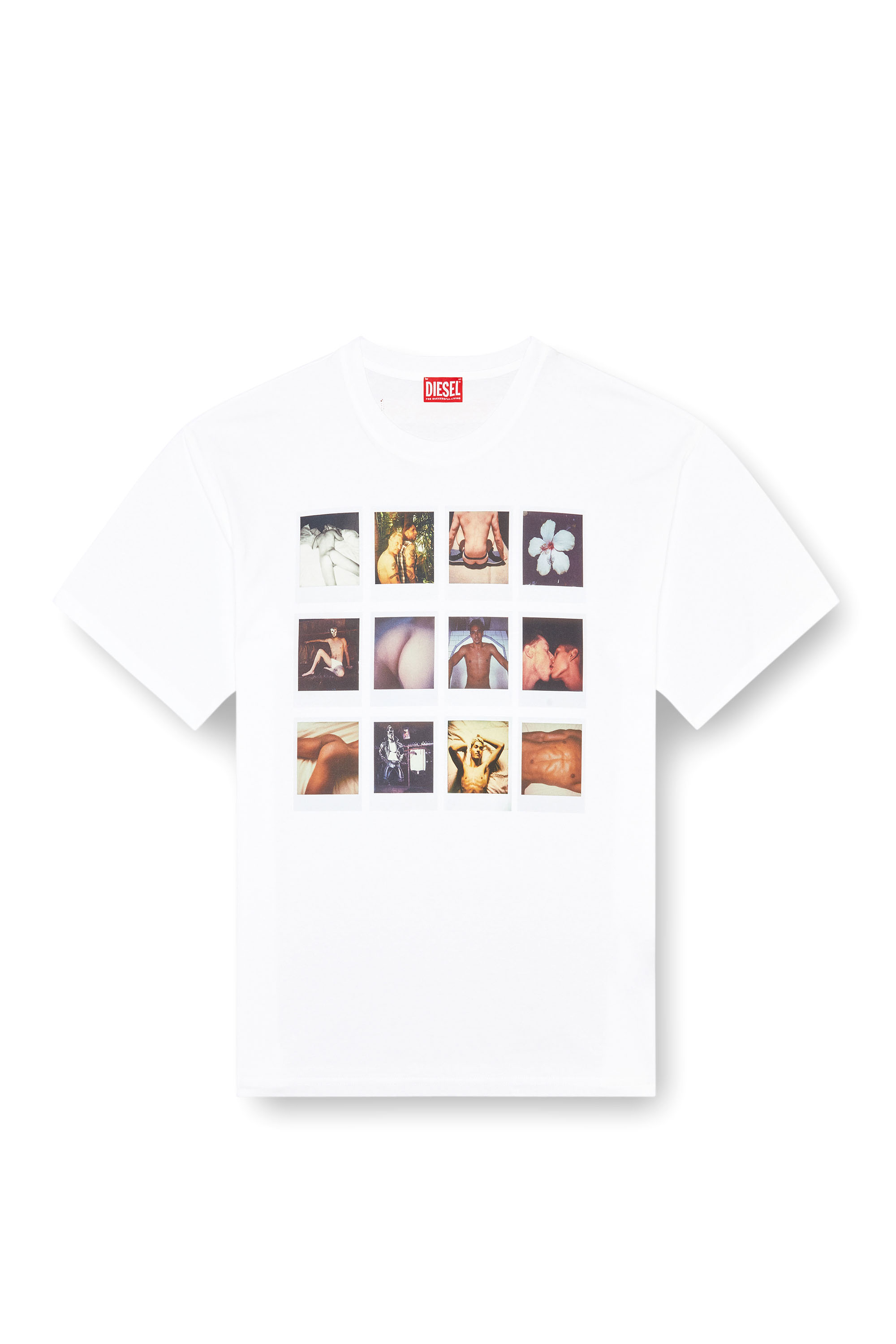 Diesel - PR-T-BOXT-SS, Unisex's T-shirt with polaroid patches in White - 6