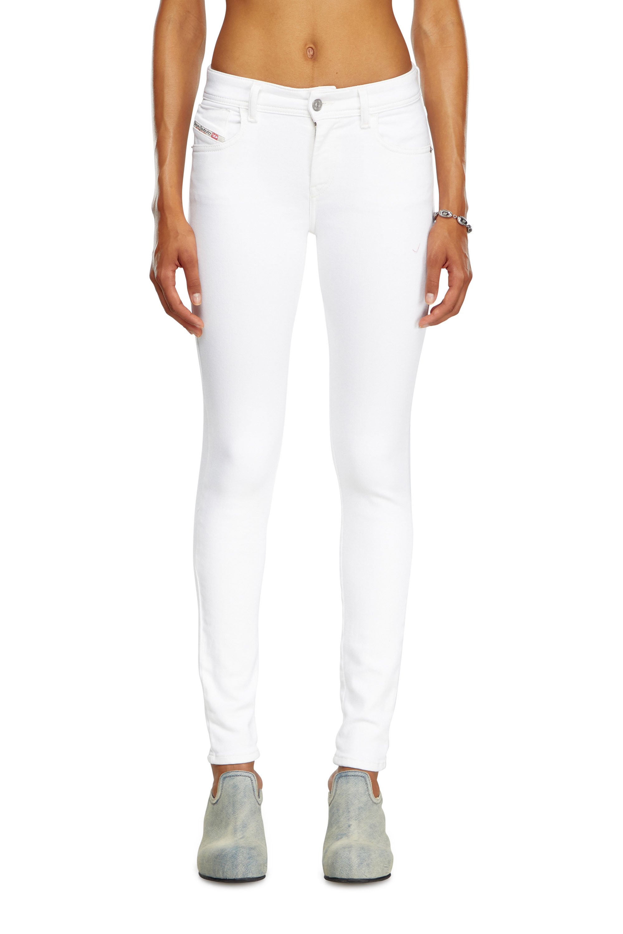 Diesel - Skinny Jeans 2017 Slandy 09F90 Mujer, Blanco - 1