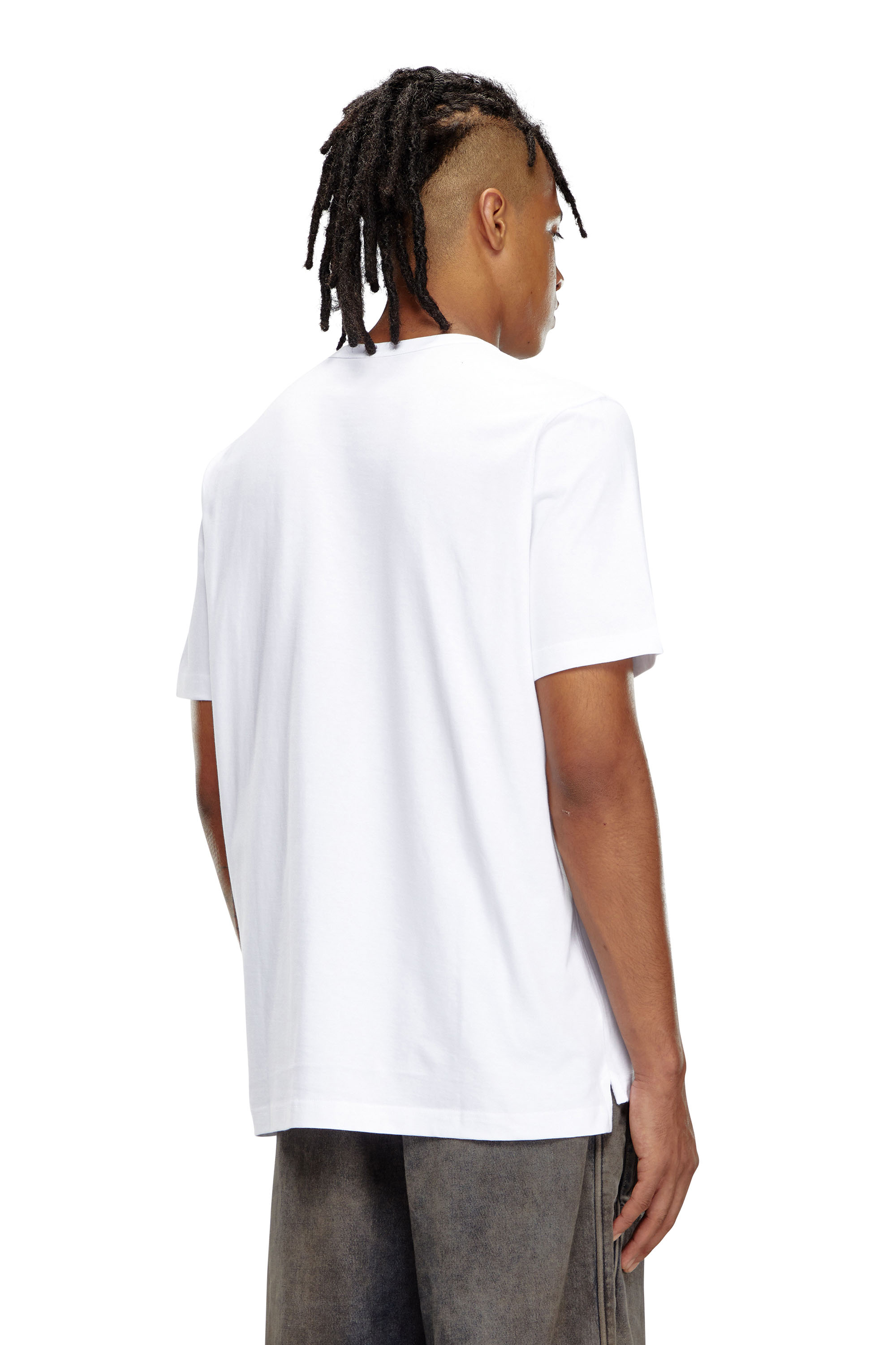 Diesel - T-JUST-OD, Man's T-shirt with injection moulded logo in White - 2