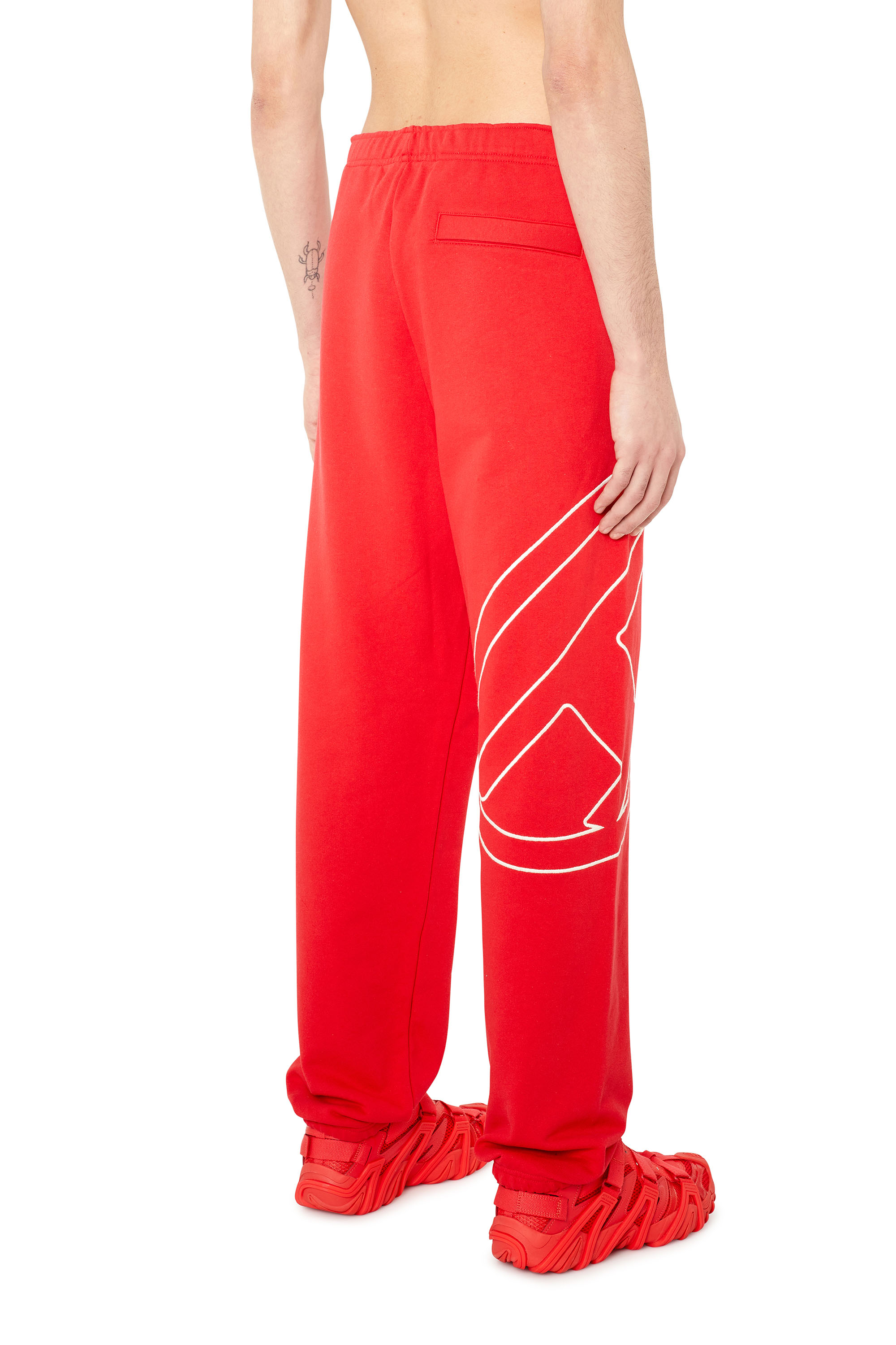 Diesel - P-MARKY-MEGOVAL, Man's Sweatpants with maxi D logo in Red - 2