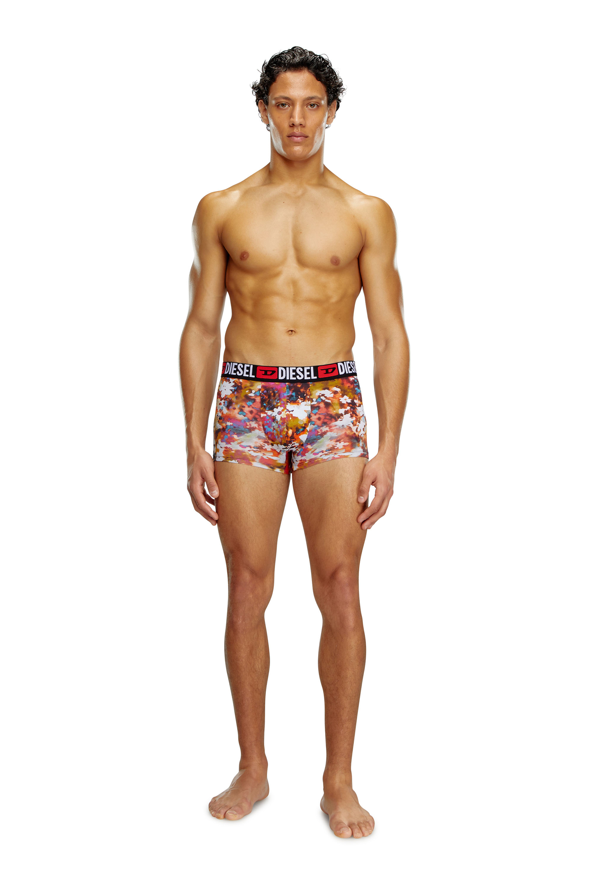 Diesel - UMBX-DAMIENTHREEPACK, Man's 3-pack boxer briefs plain and floral in Multicolor - 4