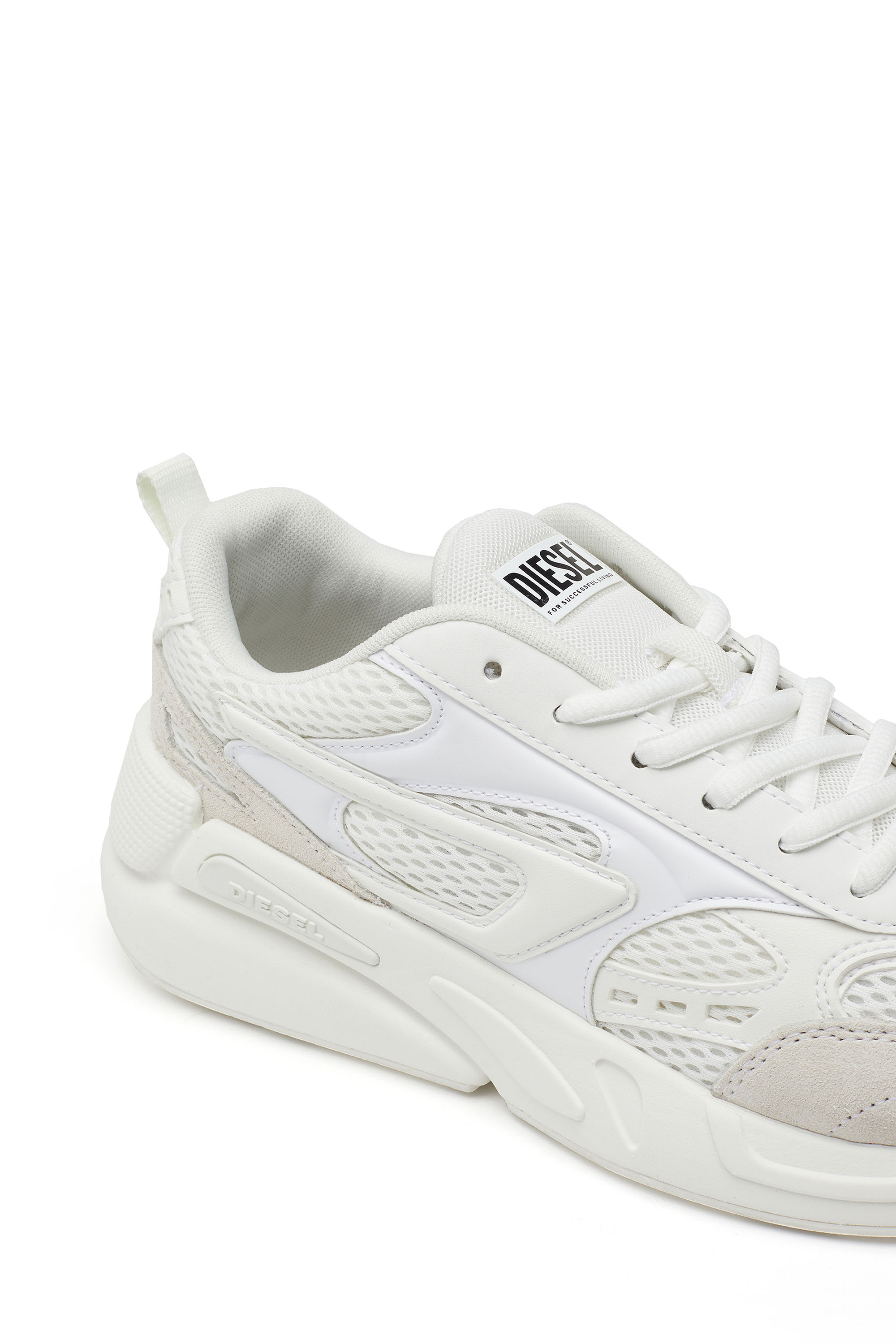 Diesel - S-SERENDIPITY SPORT W, Woman's S-Serendipity-Sneakers in mesh and suede in White - 6