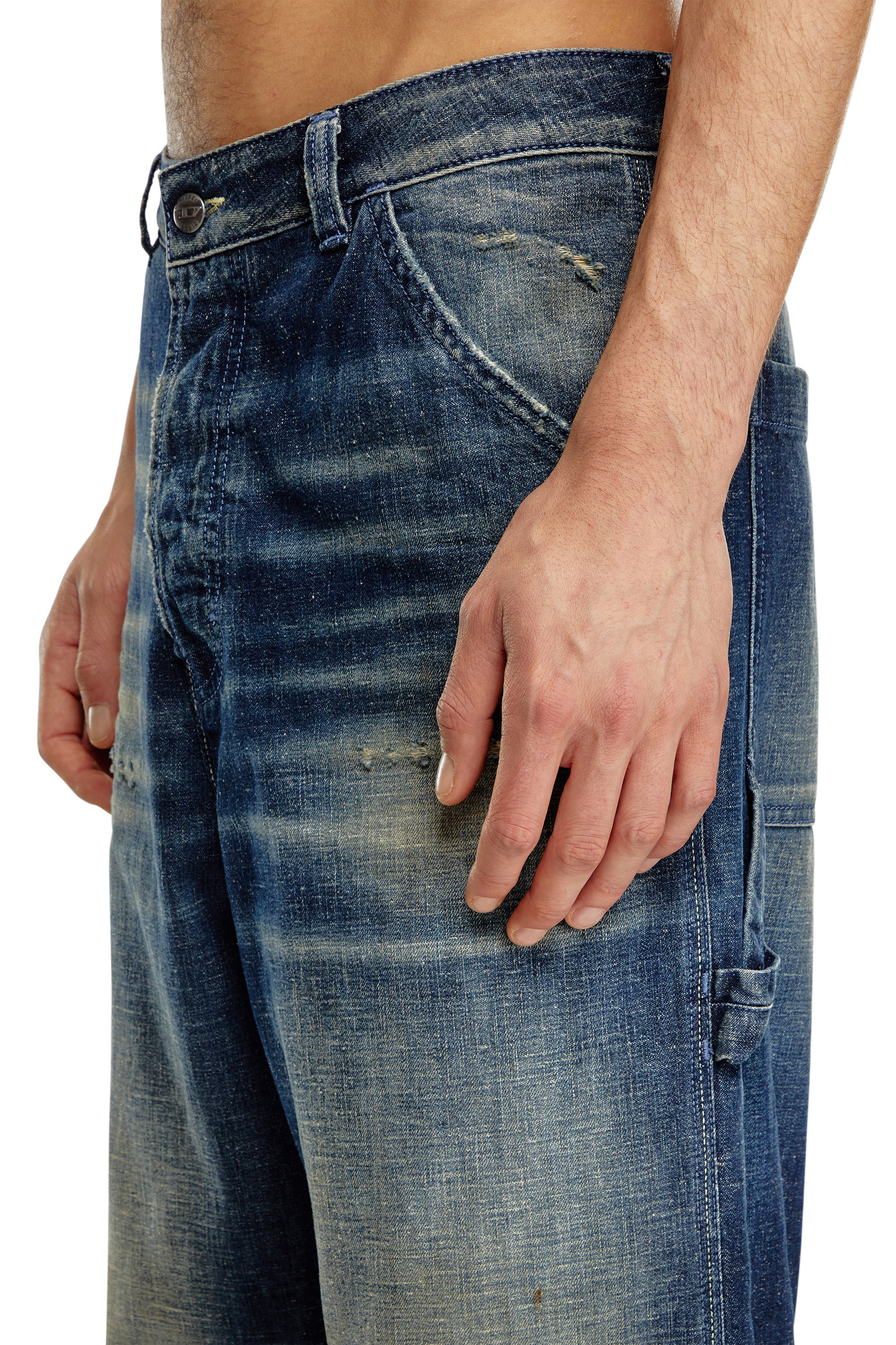 Diesel - Relaxed Jeans D-Livery 09J91 Hombre, Azul Oscuro - 5