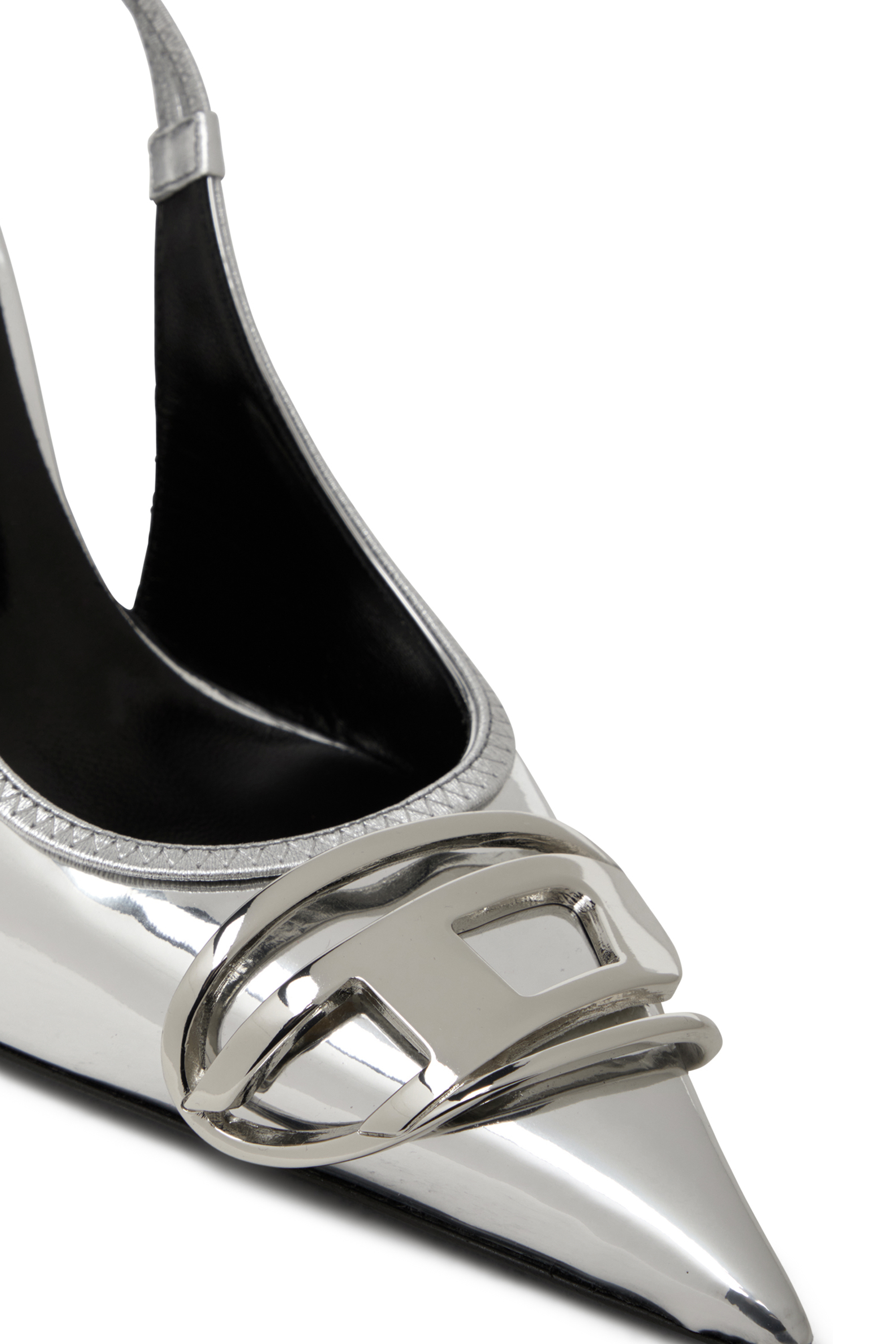 Diesel - D-VENUS SB, Woman's D-Venus-Slingback pumps with mirror finish in Silver - 6