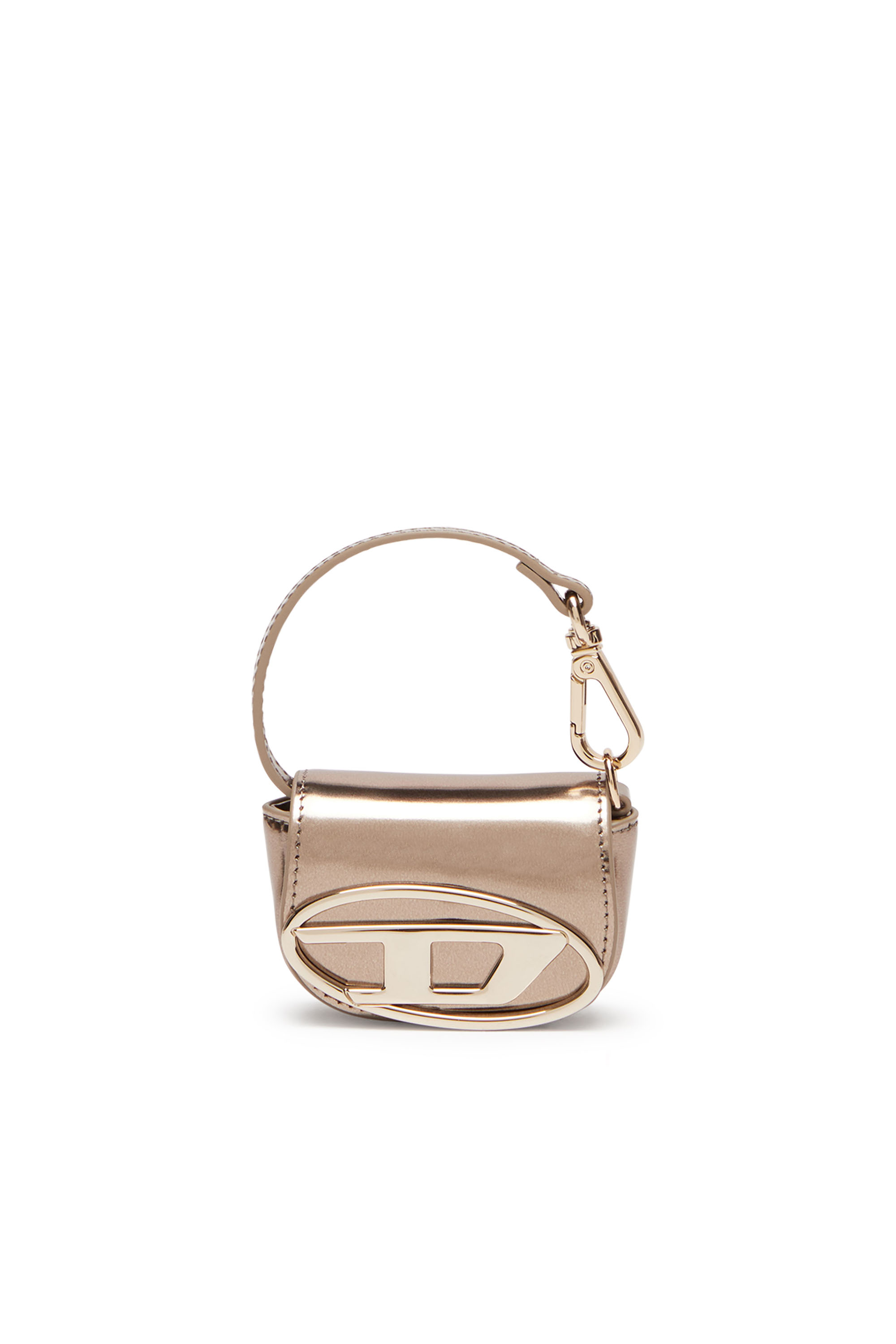 Diesel - 1DR XXS, Woman's Bag charm in metallic leather in Bronze - 1