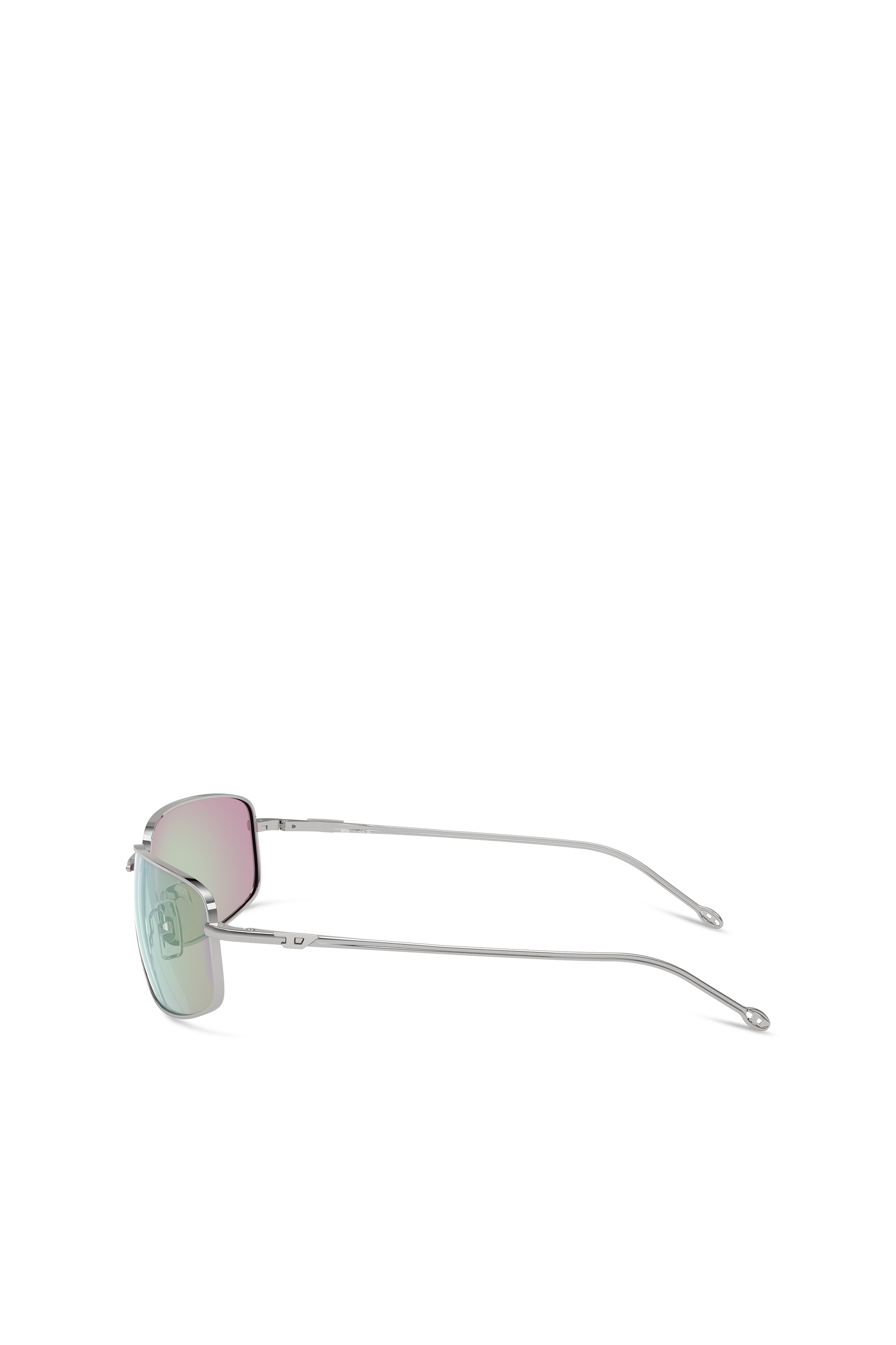 Diesel - 0DL1005, Unisex's Racer shape sunglasses in metal in Bubble - 2