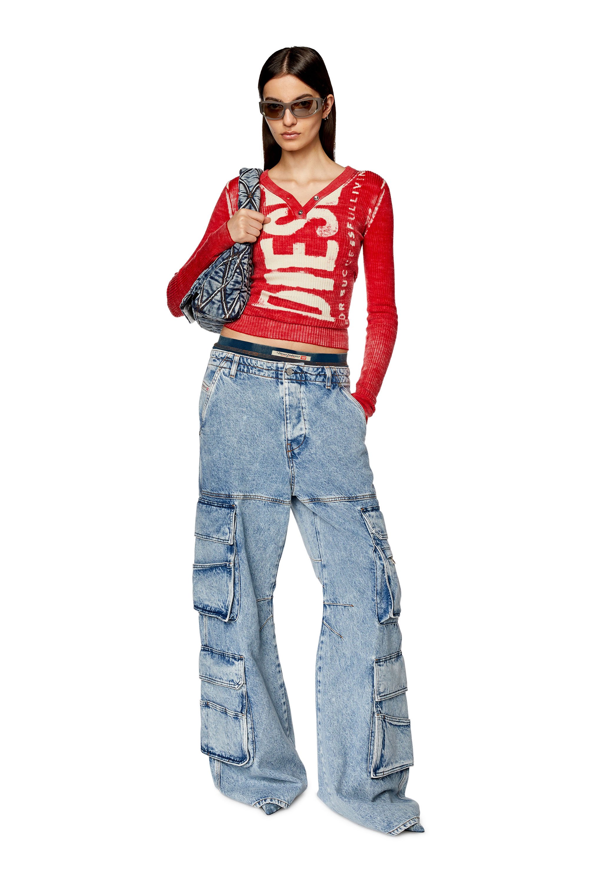 Diesel - Relaxed Jeans 1996 D-Sire 0NJAA Mujer, Azul Claro - 2