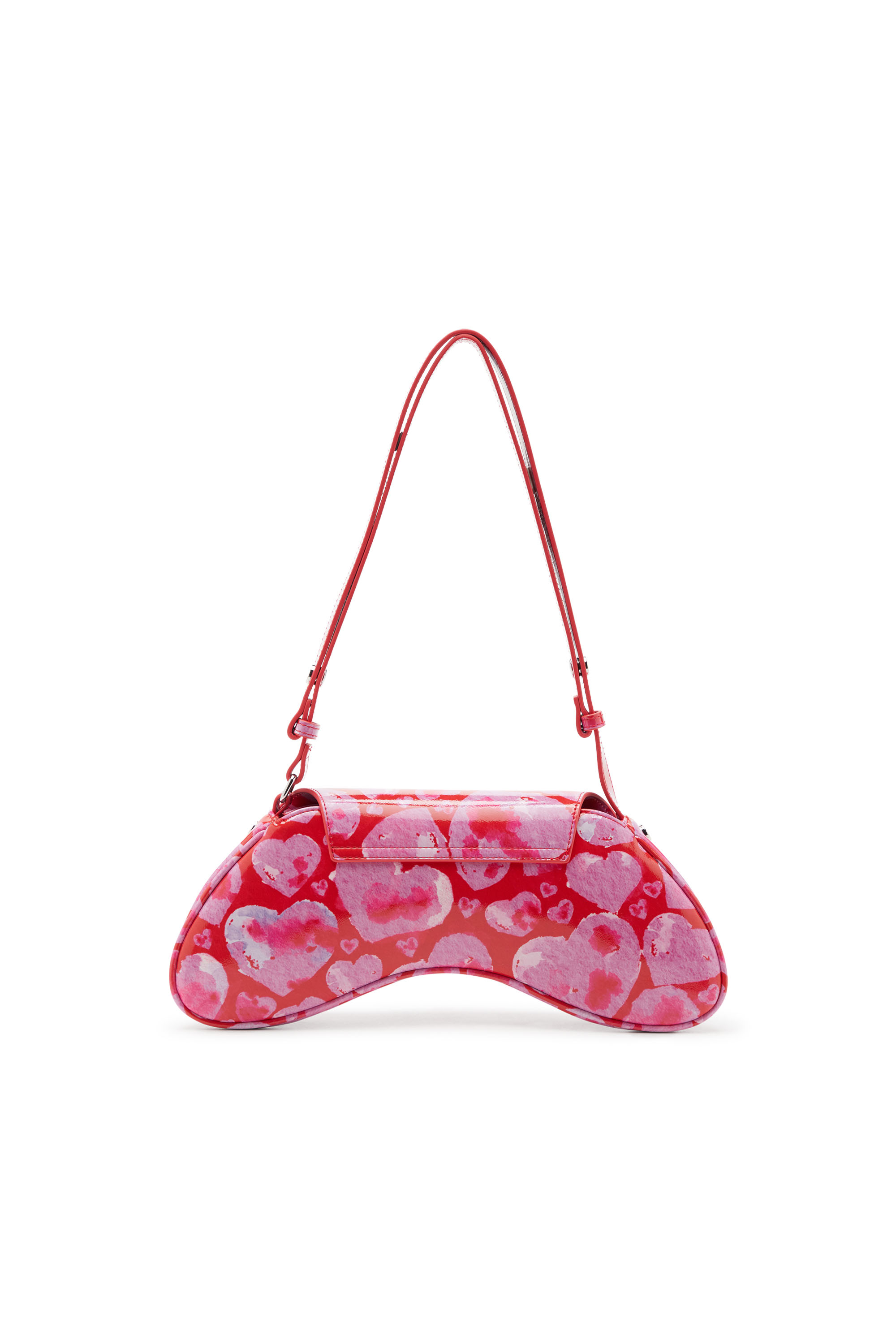 Diesel - ST VALENTINE-PLAY CROSSBODY, Woman's St Valentine-Play-Crossbody bag with all-over heart print in Pink - 2