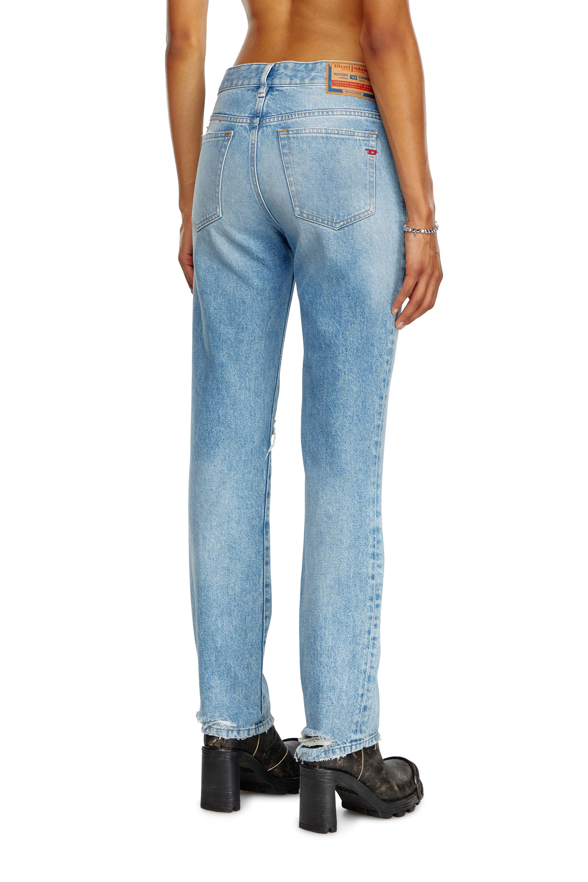 Diesel - Woman's Regular Jeans 1989 D-Mine 09J80, Light Blue - 3