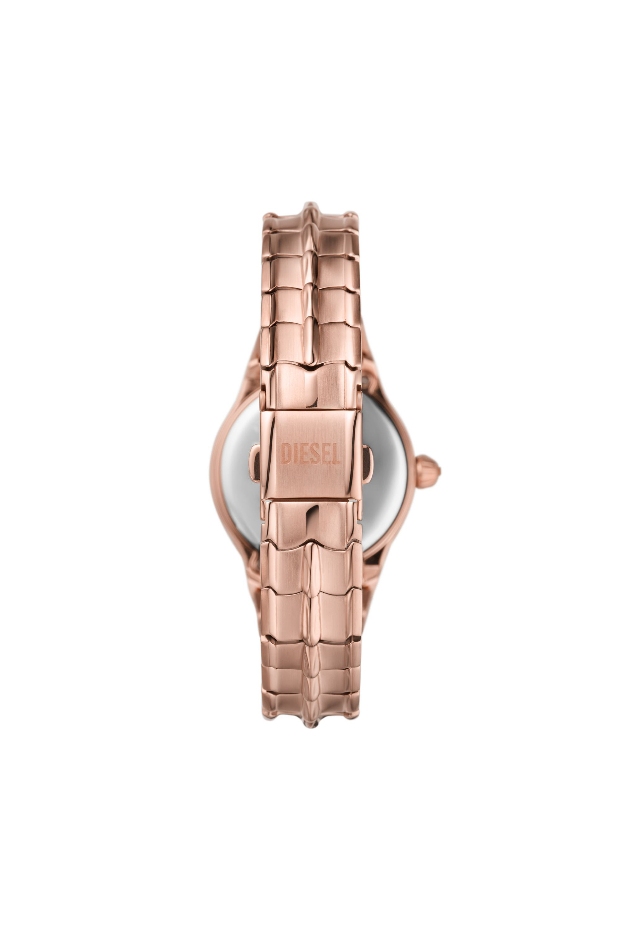 Diesel - DZ5604, Reloj Vert de acero inoxidable en tono dorado rosa con movimiento de tres agujas Mujer in Rosa - 2