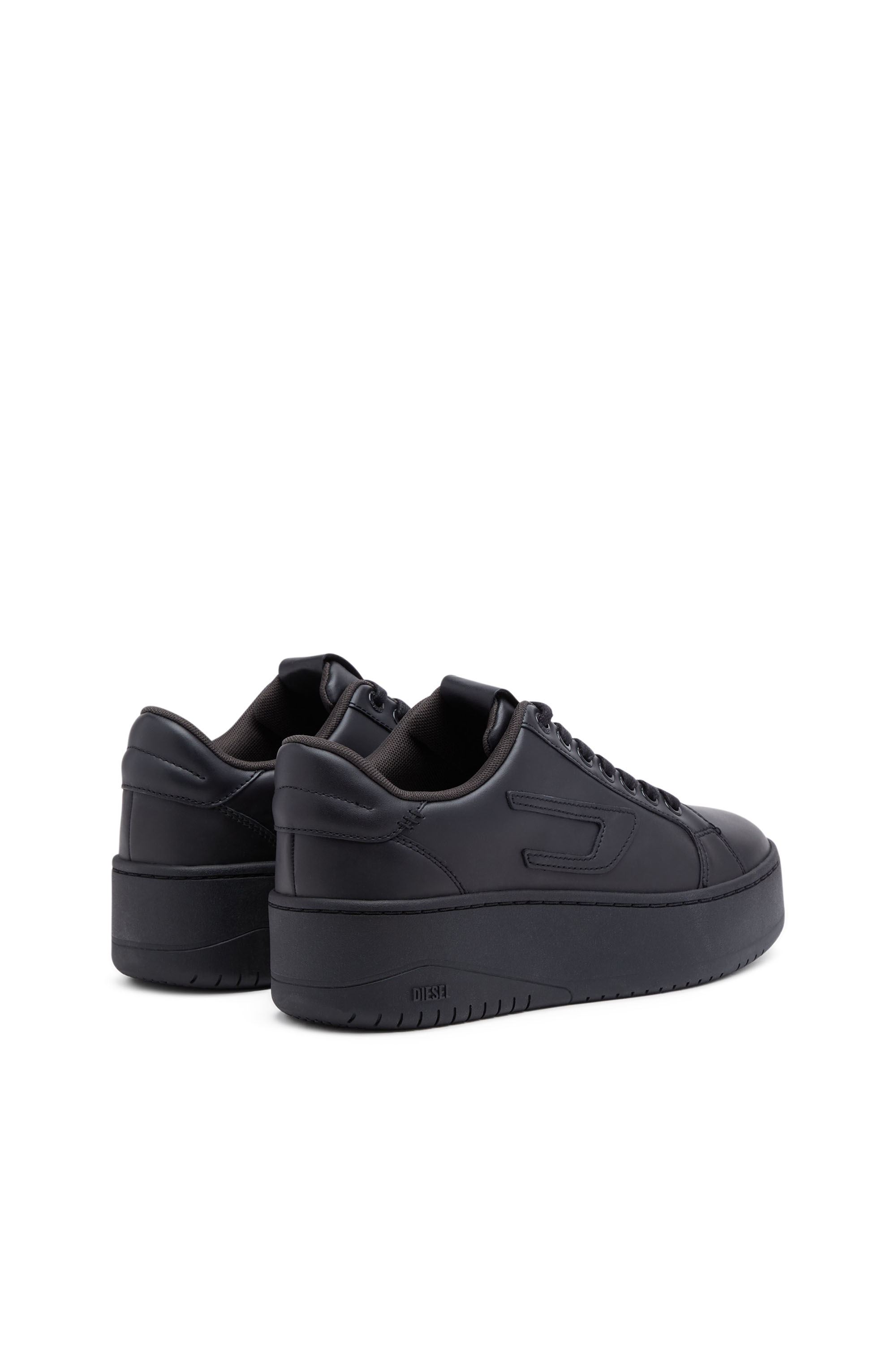 Diesel - S-ATHENE BOLD X, Woman's S-Athene Bold-Flatform sneakers in leather in Black - 3