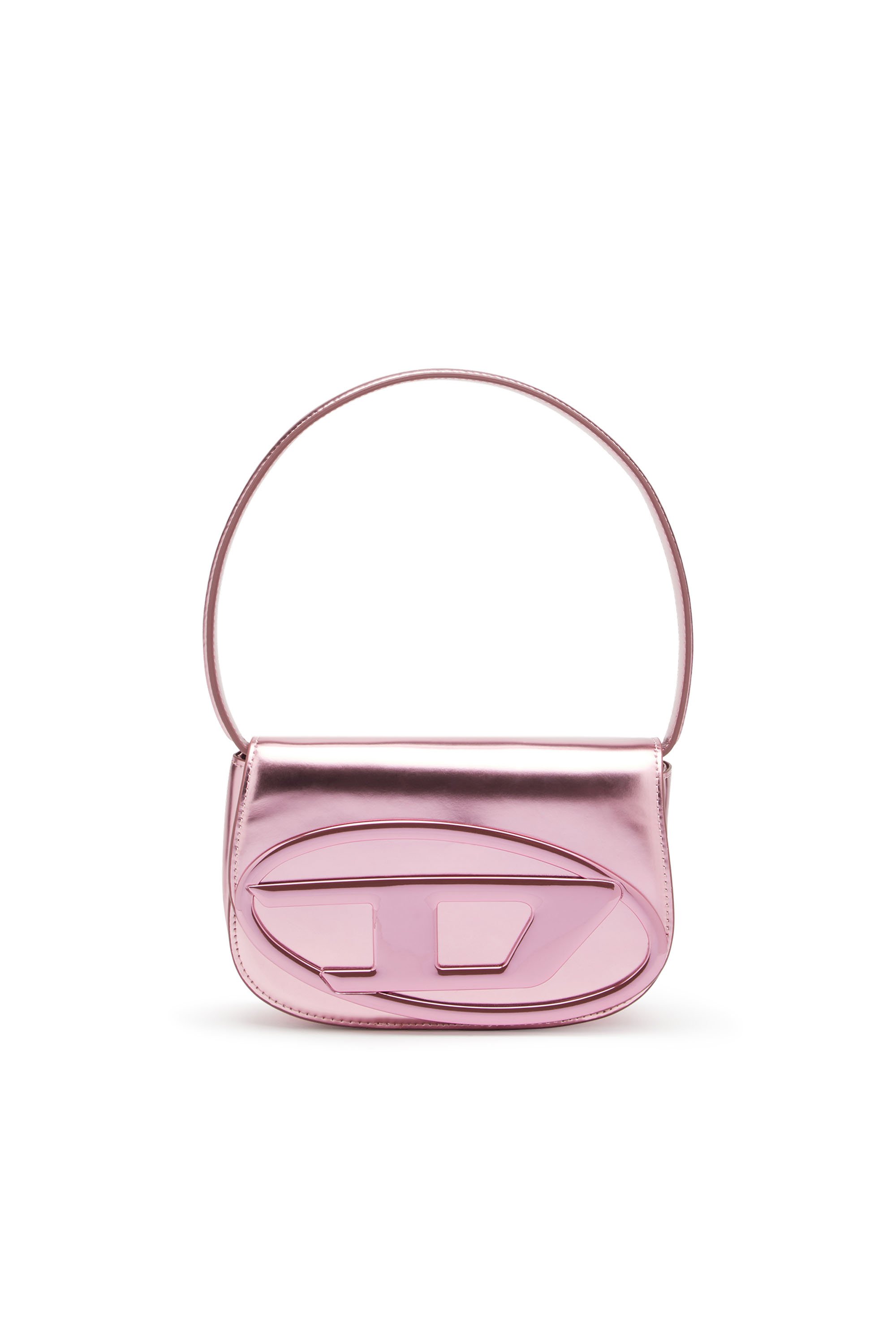 Diesel - 1DR, Woman's 1DR-Iconic shoulder bag in mirrored leather in Pink - 1