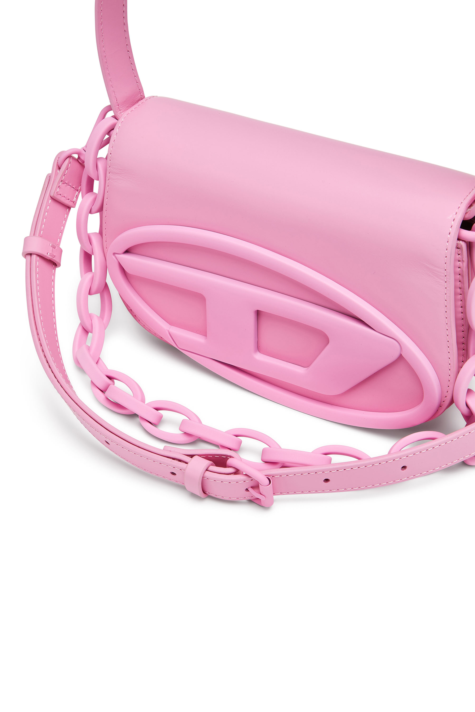 Diesel - 1DR, 1DR-Bolso de hombro icónico de cuero mate Mujer in Rosa - 5