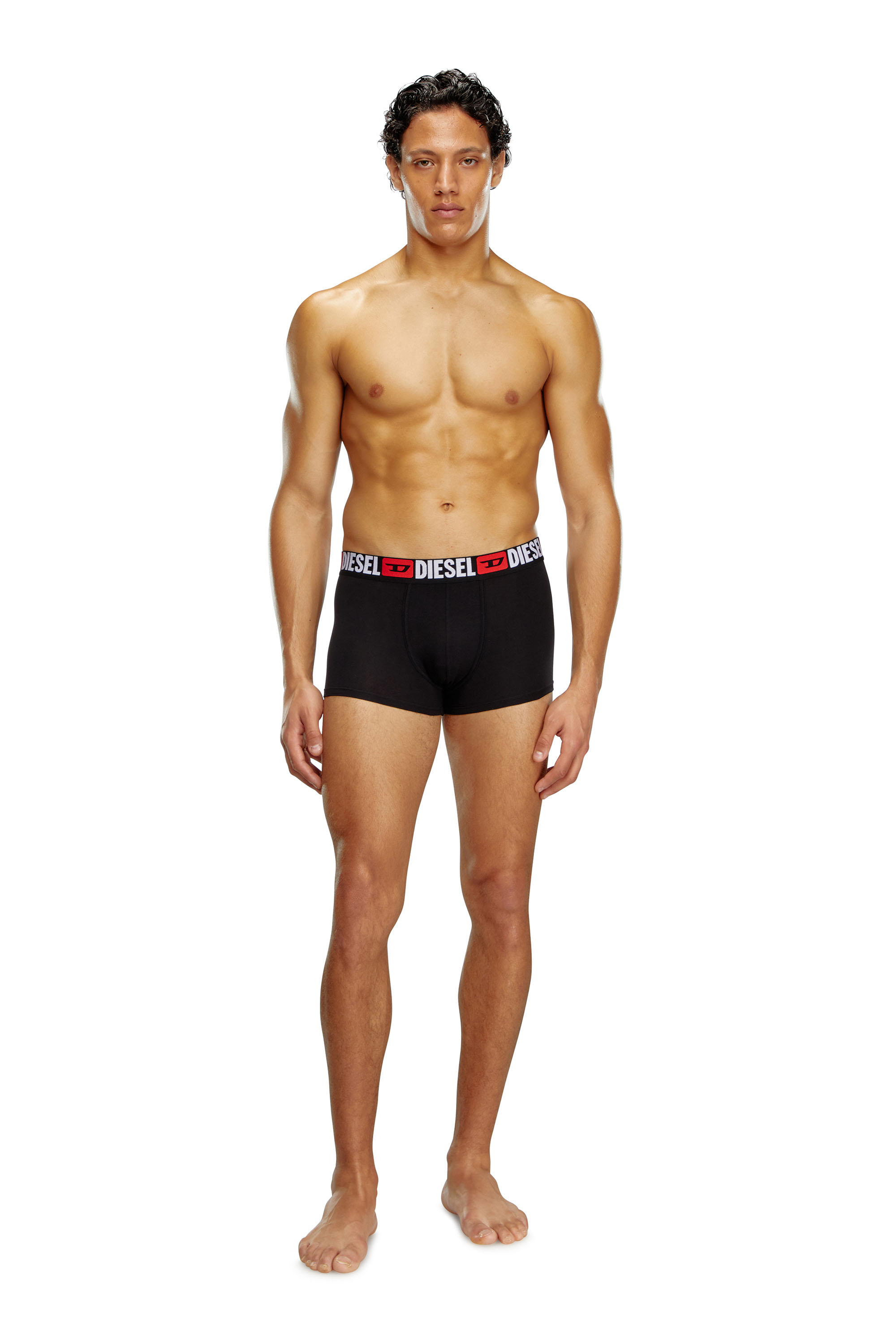 Diesel - UMBX-DAMIENTHREEPACK, Set de tres calzoncillos bóxer con logotipo en la cintura Hombre in Negro - 4