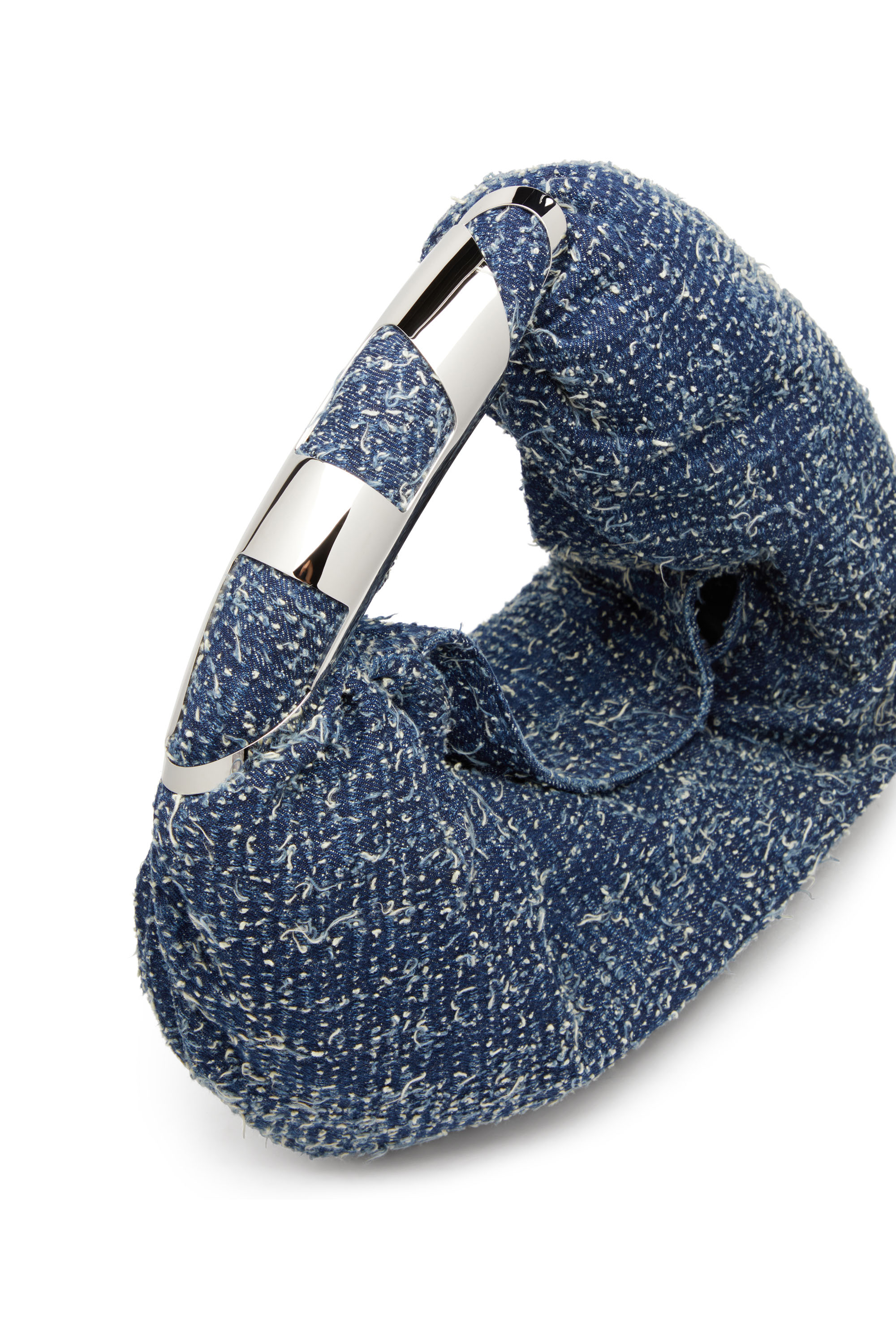 Diesel - GRAB-D HOBO S, Grab-D S-Bolso hobo en denim bouclé Mujer in Azul marino - 5