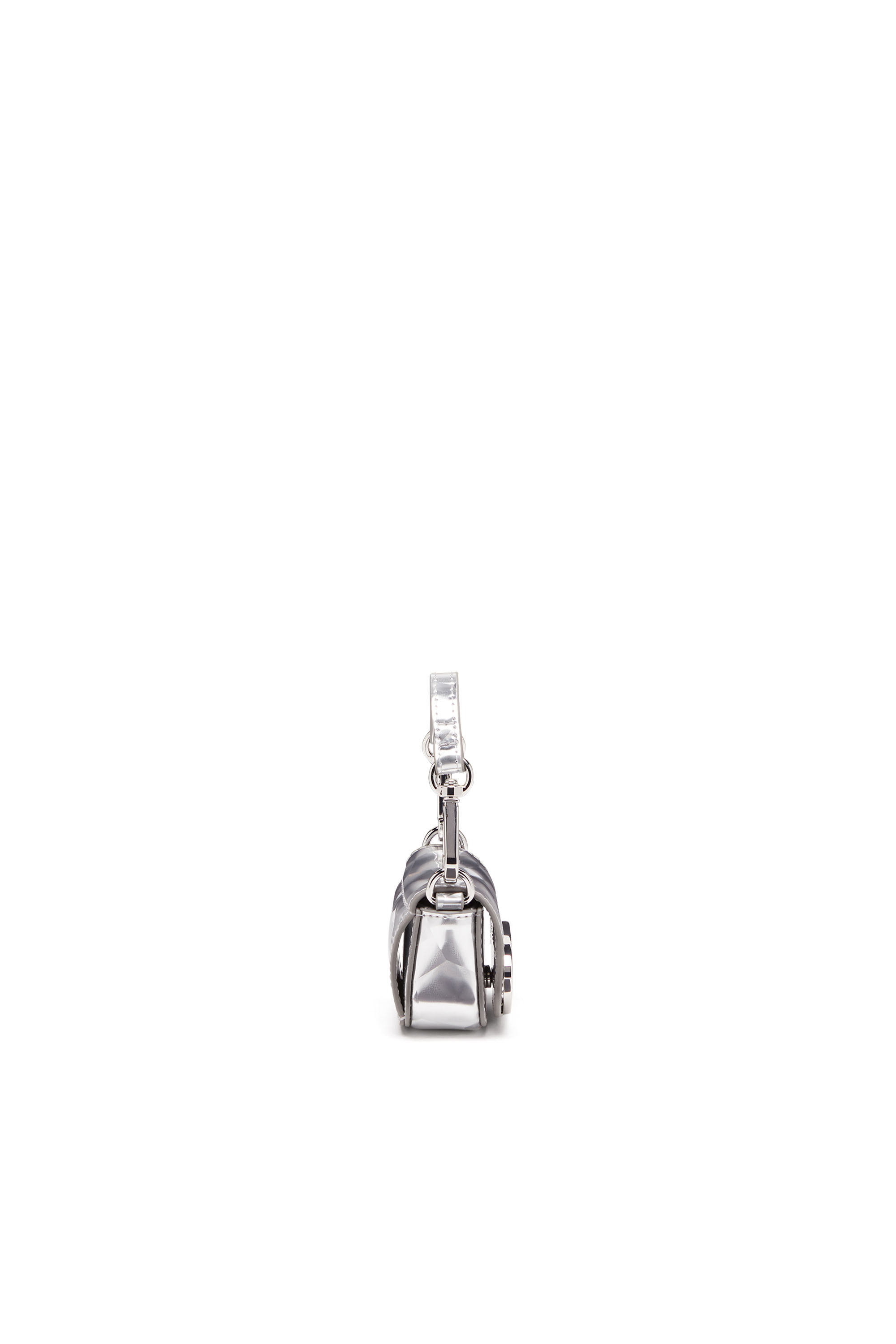 Diesel - 1DR XXS, Woman's Iconic micro bag charm with mirror effect in Silver - 3