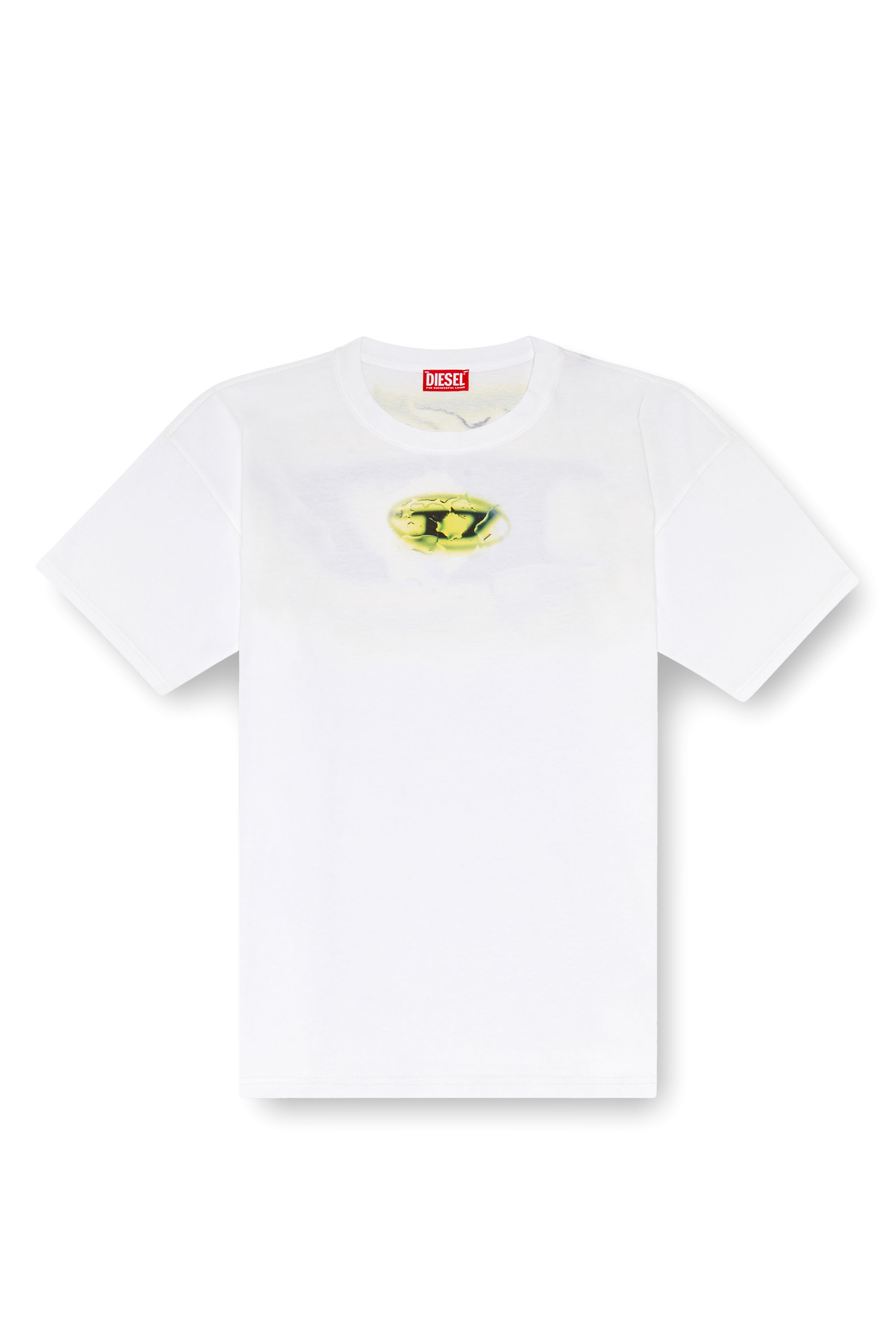 Diesel - T-BOXT-K3, Man's T-shirt with glowing-effect logo in White - 4