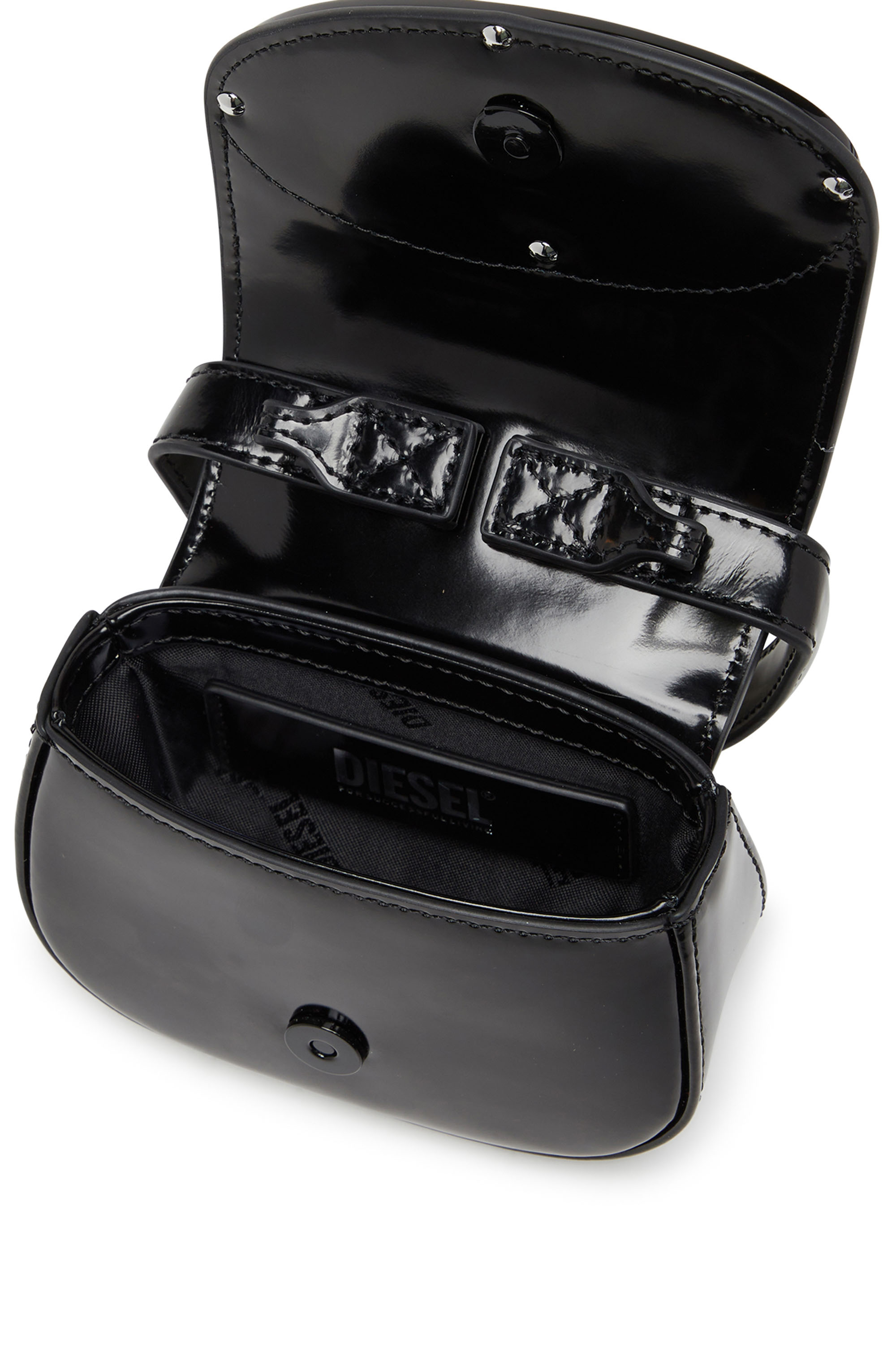 Diesel - 1DR-XS-S, 1DR-XS-S-Mini bolso icónico de cuero espejado Mujer in Negro - 4