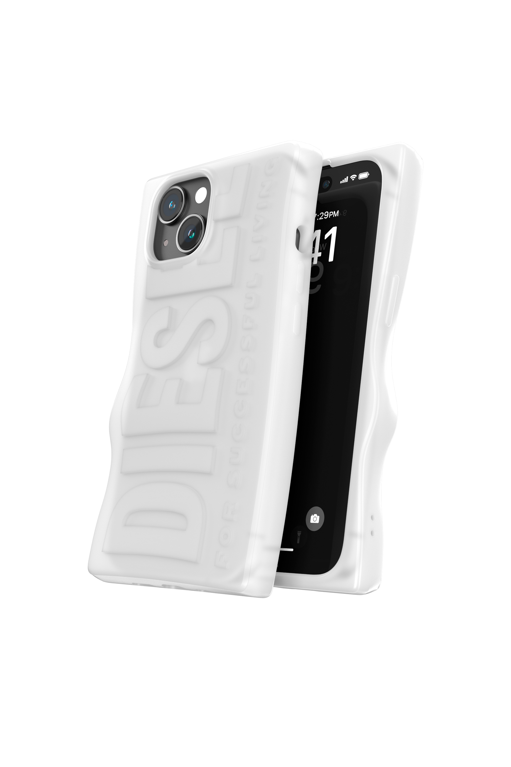 Diesel - 54123 MOULDED CASE, Funda D By iP15 Unisex in Blanco - 3