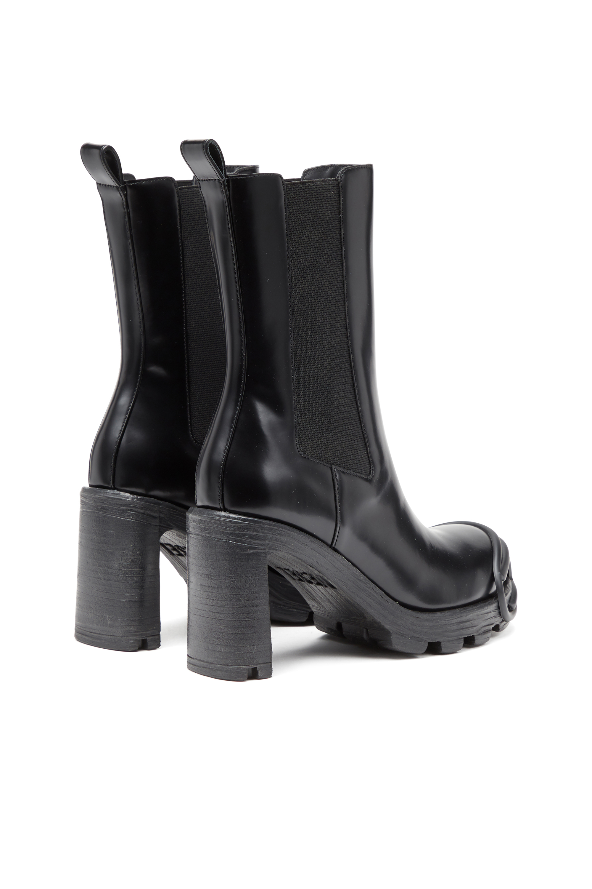 Diesel - D-HAMMER CH D W, D-Hammer-Botas de tacón alto con placa Oval D Mujer in Negro - 3