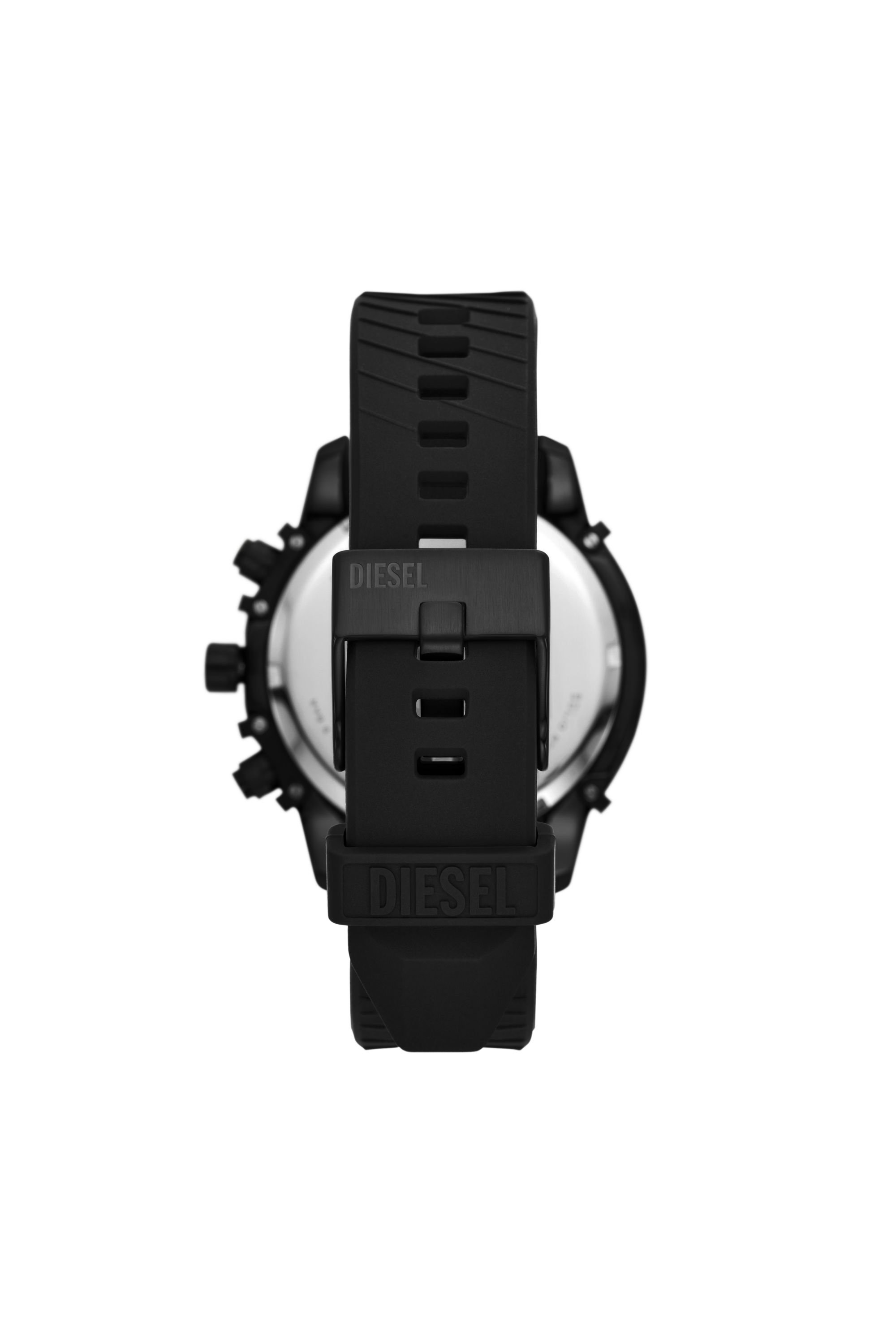 Diesel - DZ4650, Man's Griffed silicone watch and bracelet set in Black - 2