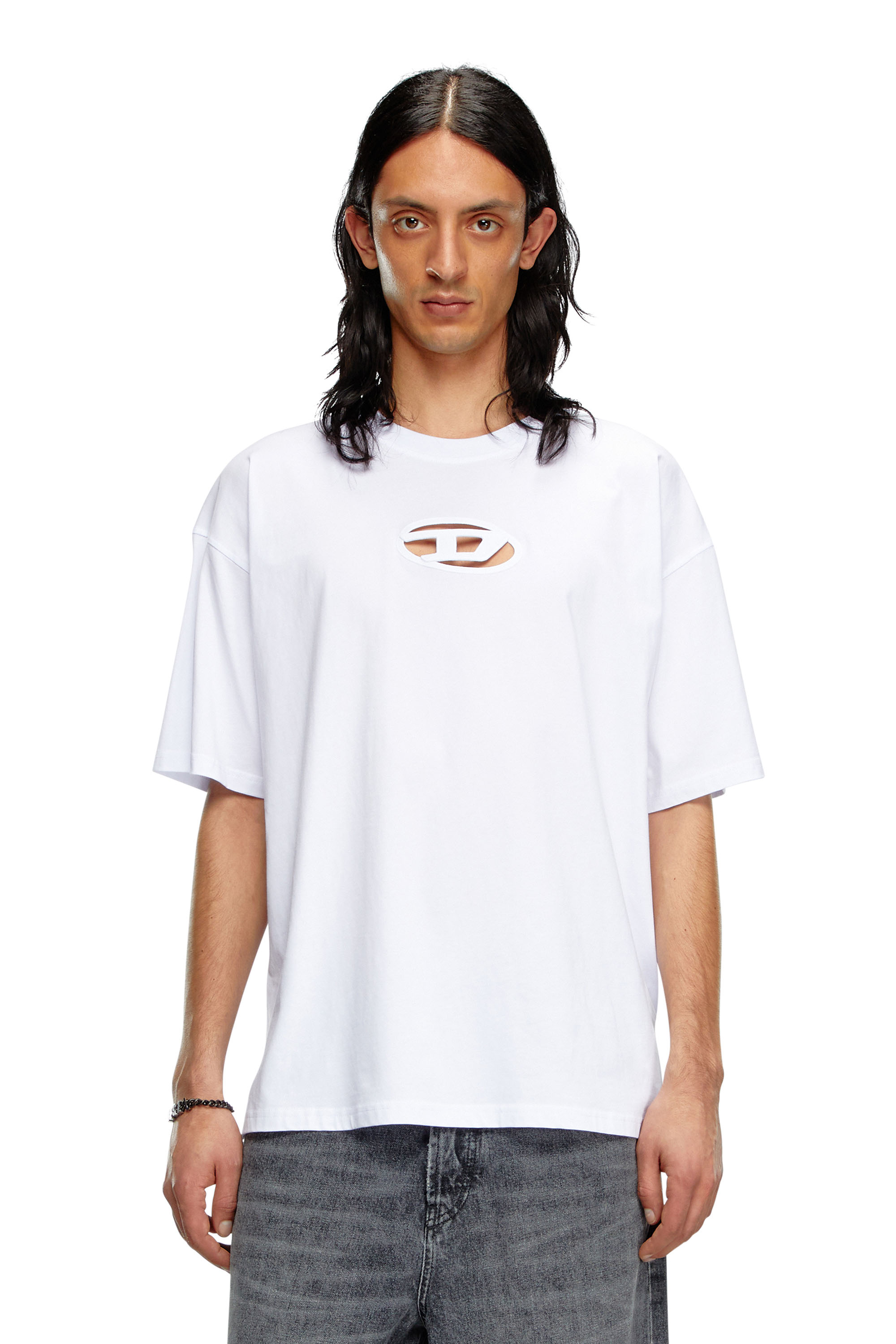 Diesel - T-BOXT-OD, Camiseta con Oval D bordado Unisex in Blanco - 2