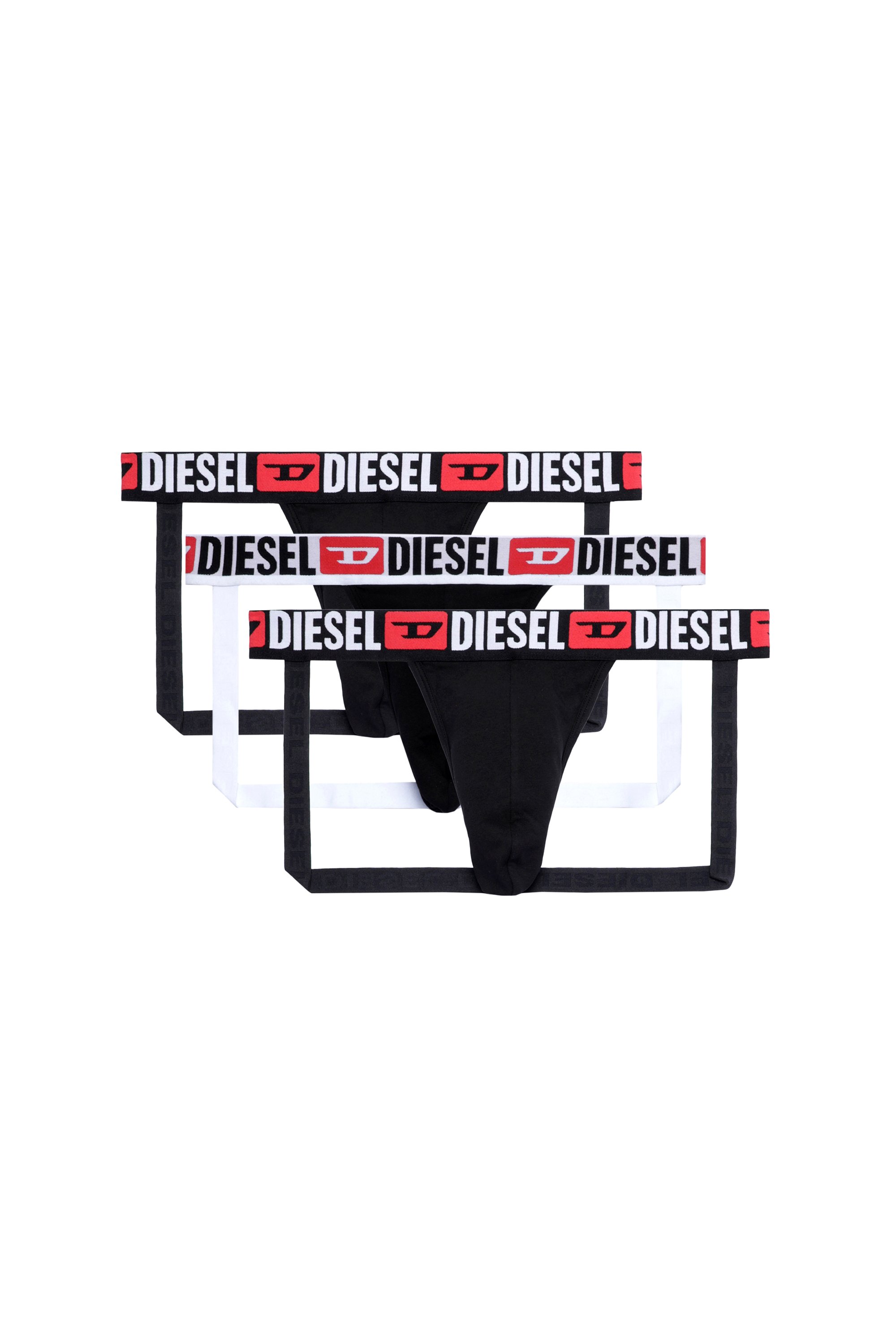 Diesel - UMBR-JOCKYTHREEPACK, Paquete de tres suspensorios con cintura con logotipo Hombre in Negro - 1