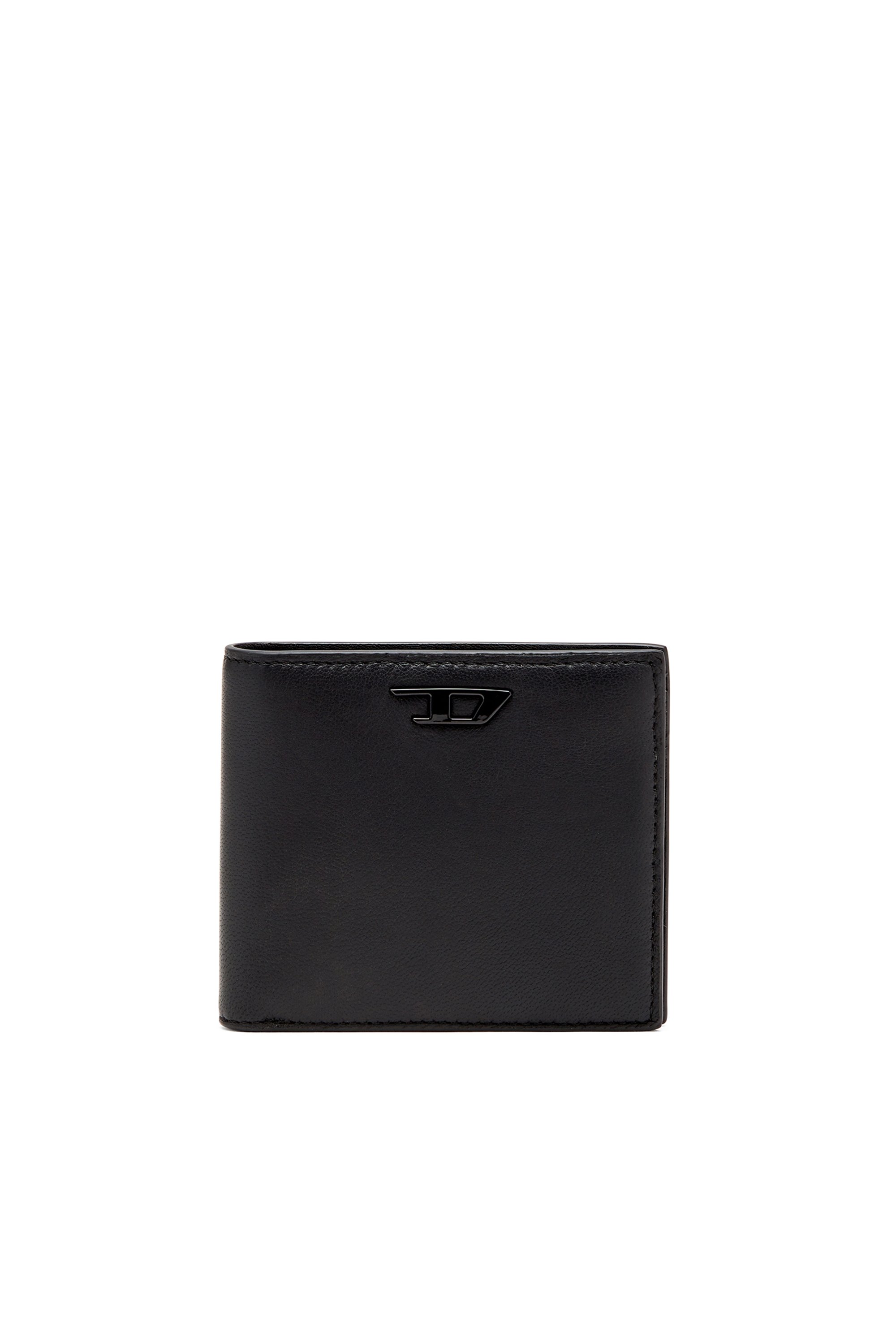 Diesel - RAVE BI-FOLD COIN S, Cartera de cuero napa que se pliega por la mitad Hombre in Negro - 1