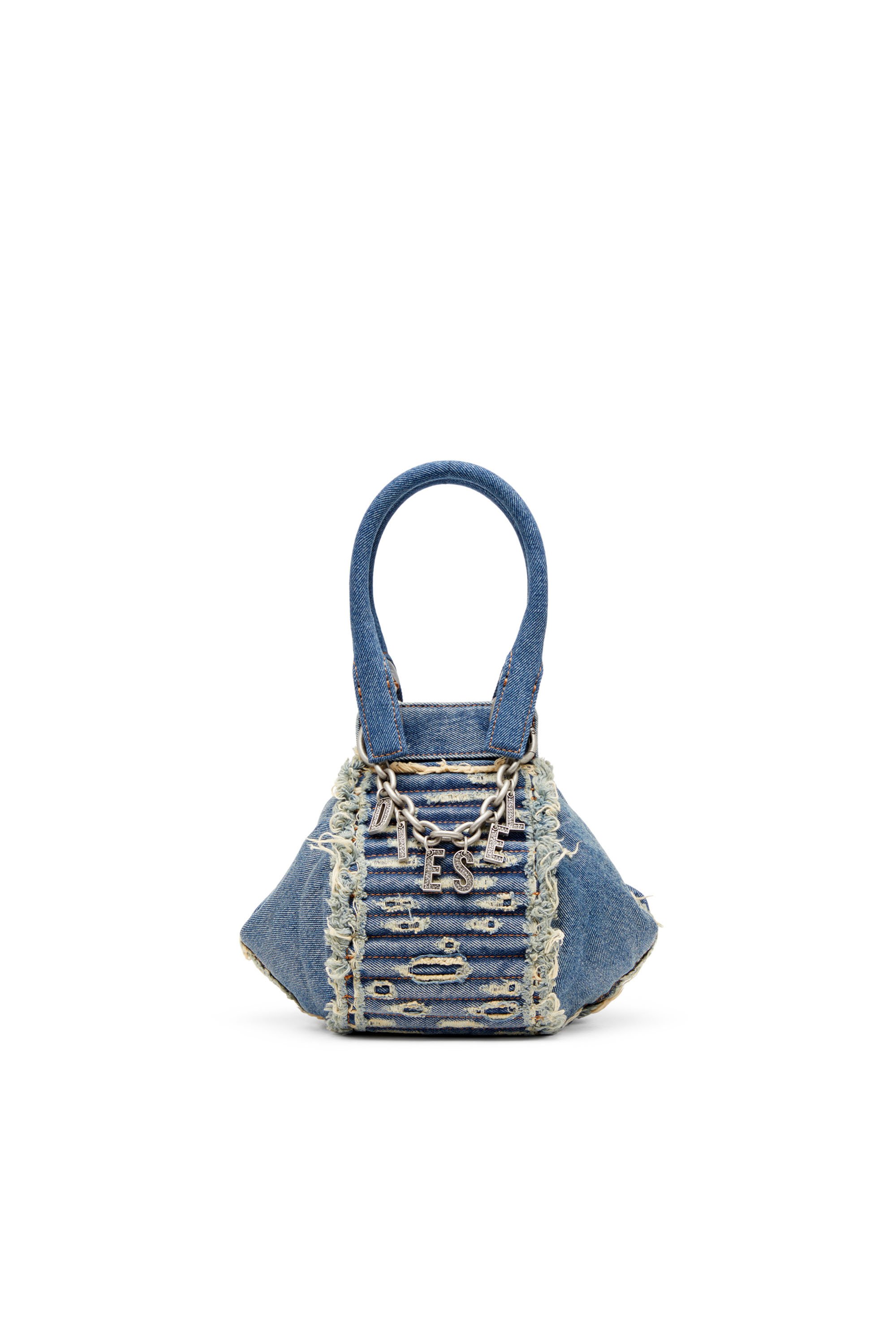 Diesel - D-VINA-XS, D-Vina-Xs-Bolso de mano de denim acolchado y desgastado Mujer in Azul marino - 1