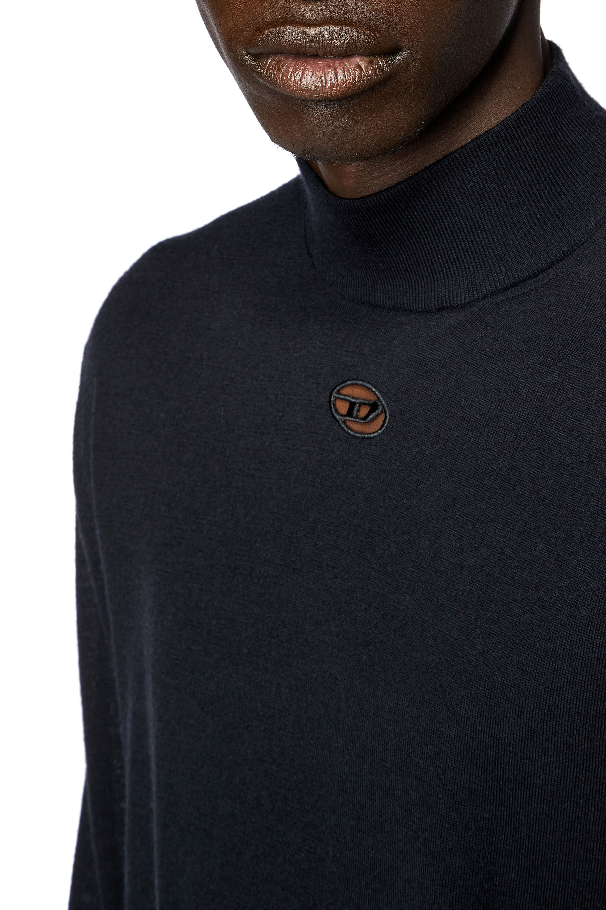 Diesel - K-GIL, Man's Wool turtleneck jumper in Black - 4