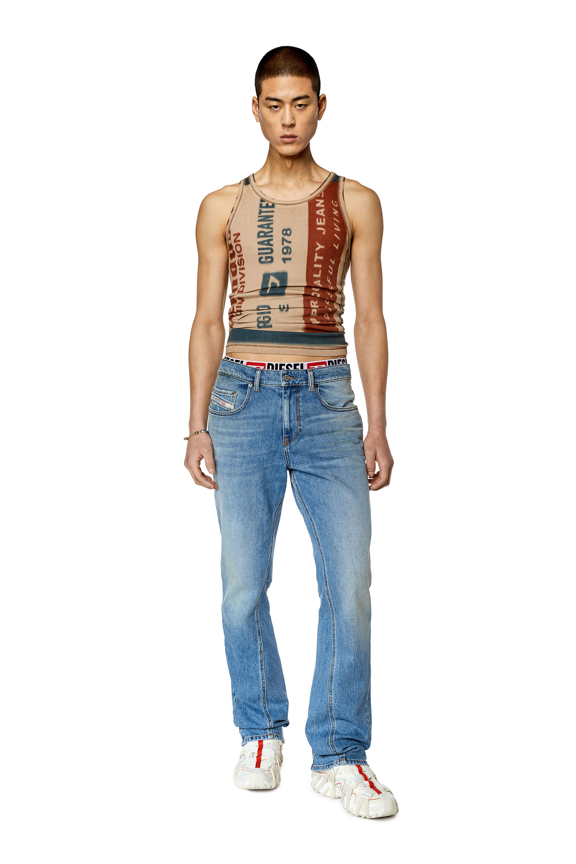 Diesel - Bootcut Jeans 2021 D-Vocs 007L3, Man's Bootcut Jeans - 2021 D-Vocs in Light Blue - 2