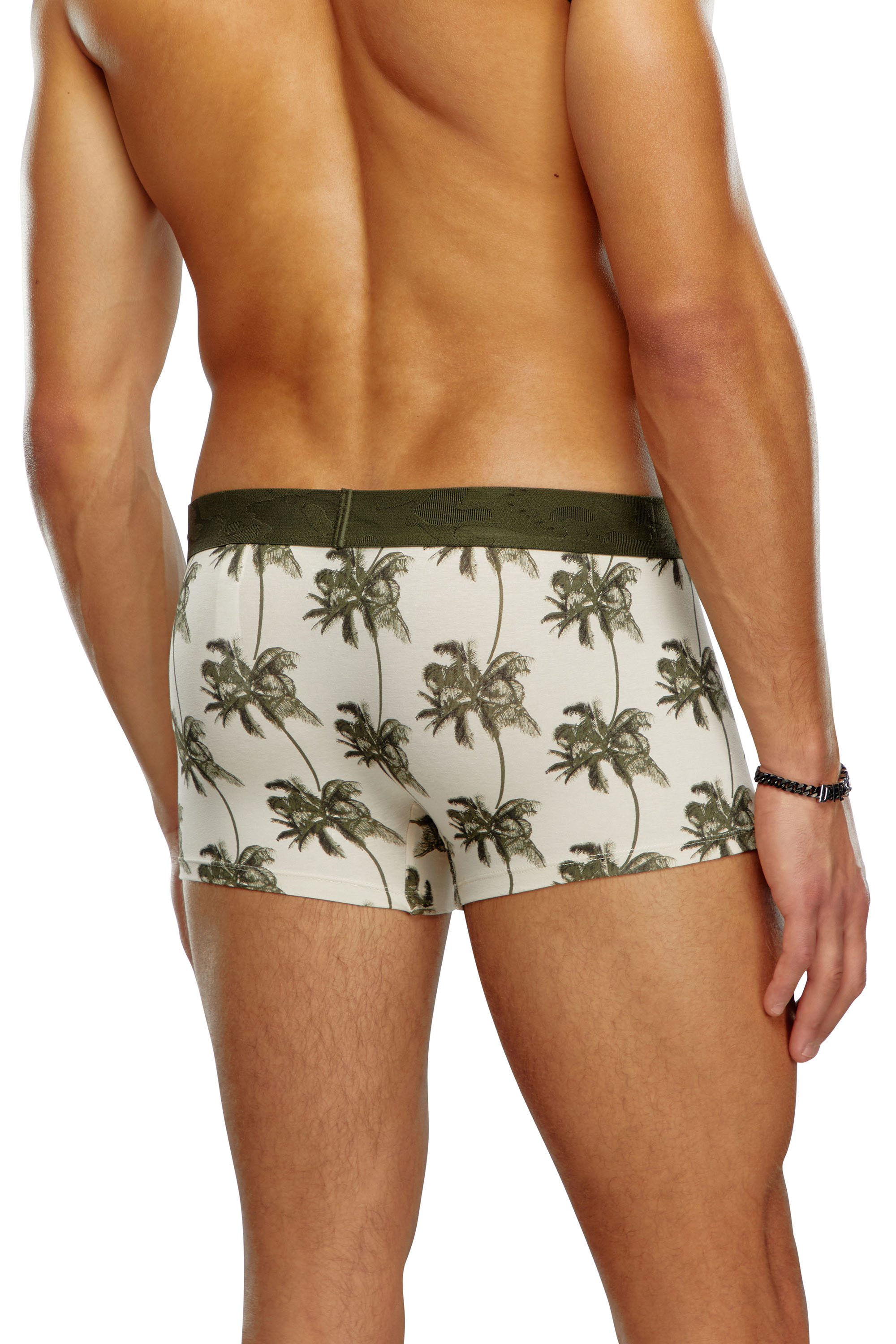 Diesel - UMBX-DAMIENTHREEPACK, Man's Three-pack palm-tree boxer briefs in Military Green - 3