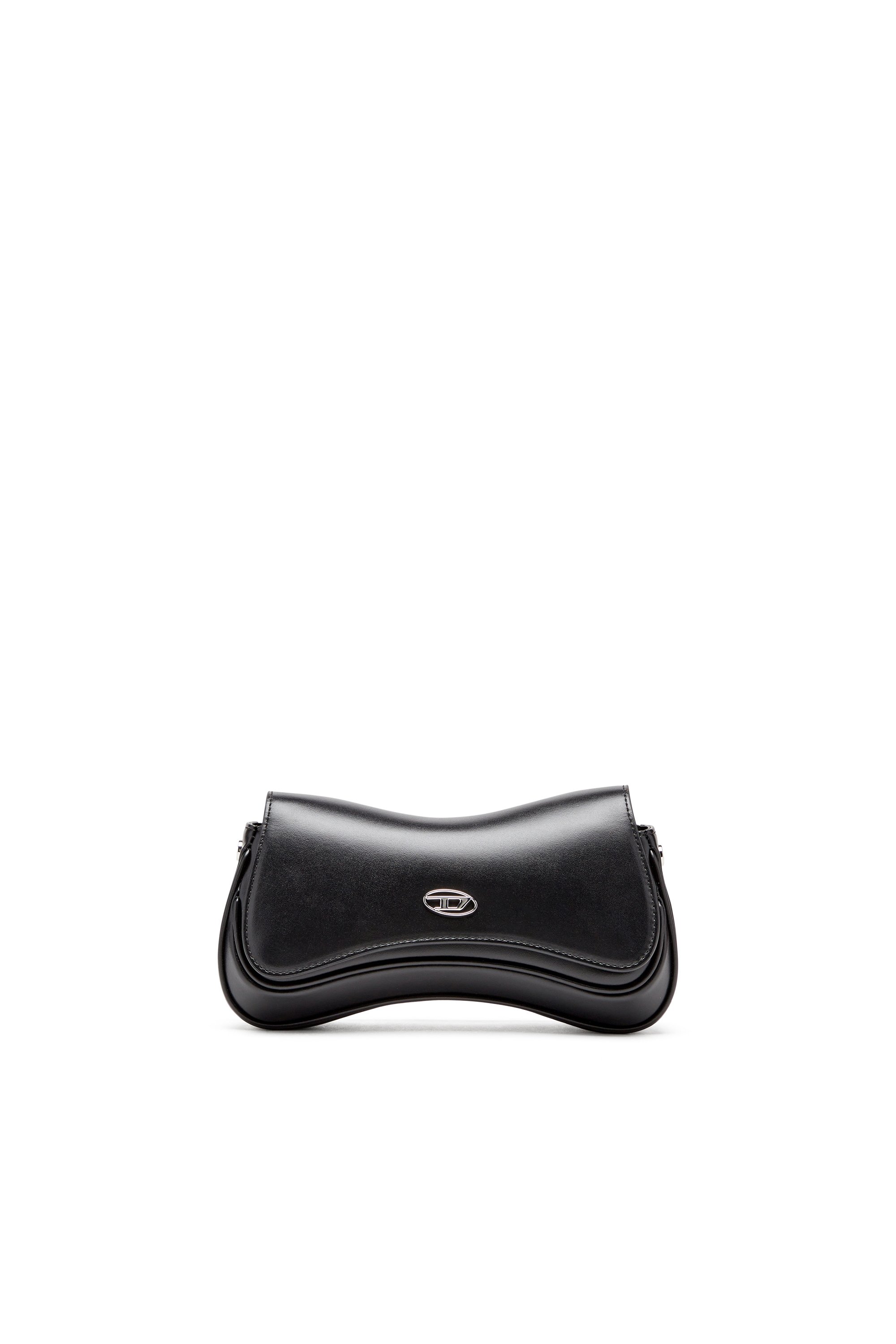 Diesel - PLAY CLUTCH, Bolso de hombro de cuero semibrillante Mujer in Negro - 1