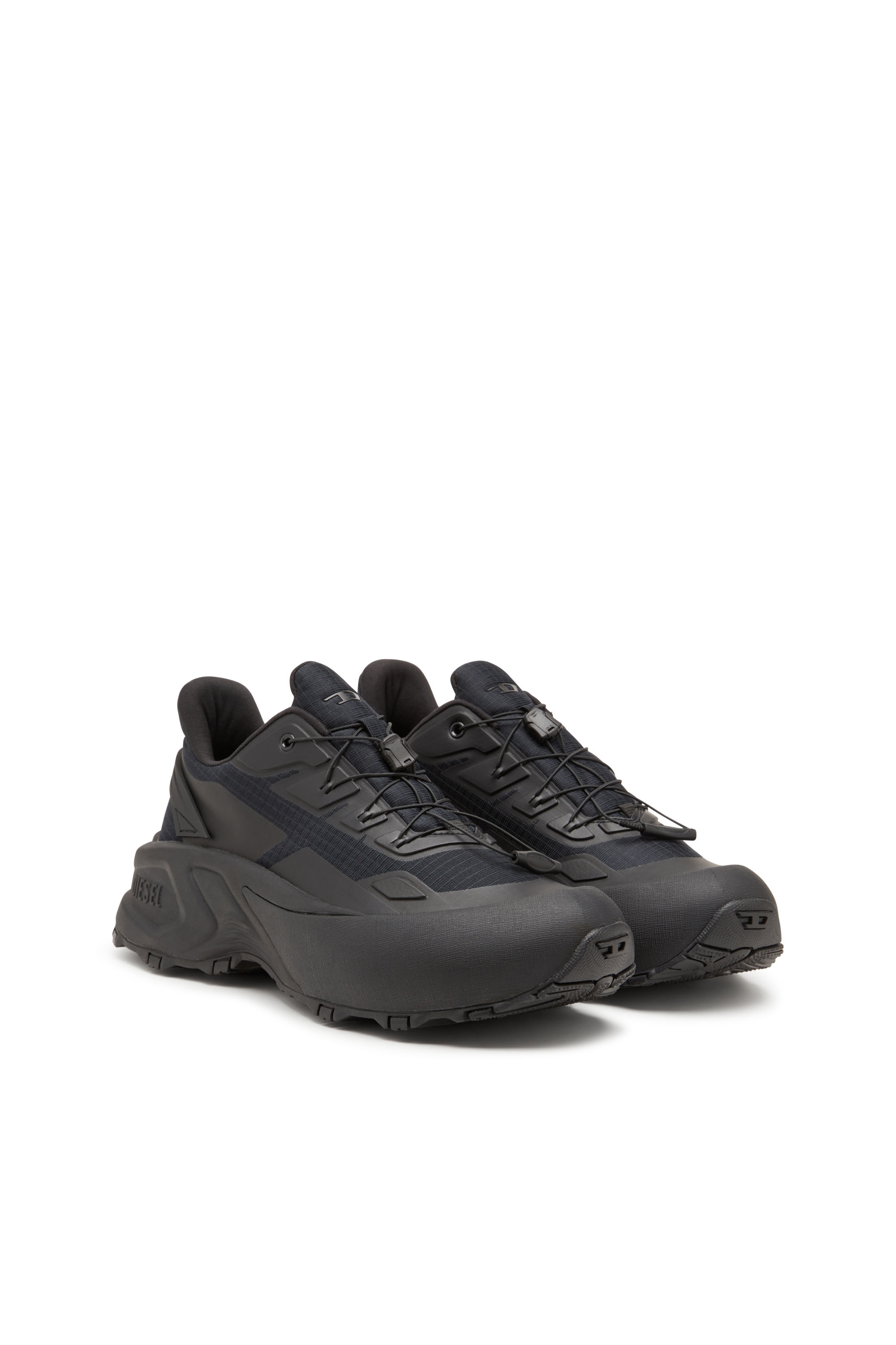 Diesel - D-CAGE RUNNER, Man's D-Cage Runner-Sneakers in TPU-trimmed ripstop in Black - 4